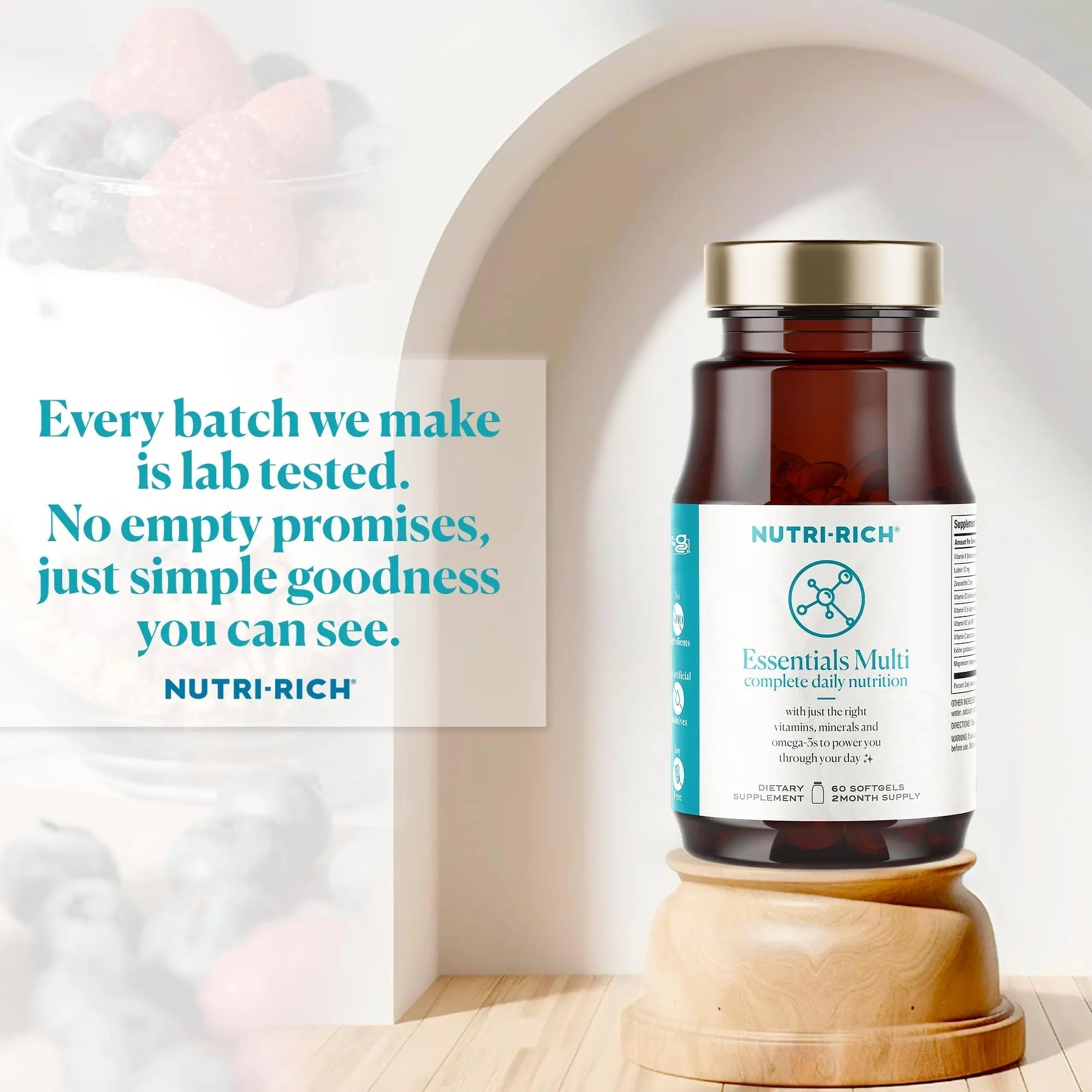 Nutri-Rich Essentials Multi | Multivitamin Supplement with Fish Oil Omega-3 for Men and Women, Supports Energy, Immune Health Nutri-RichAu supplements