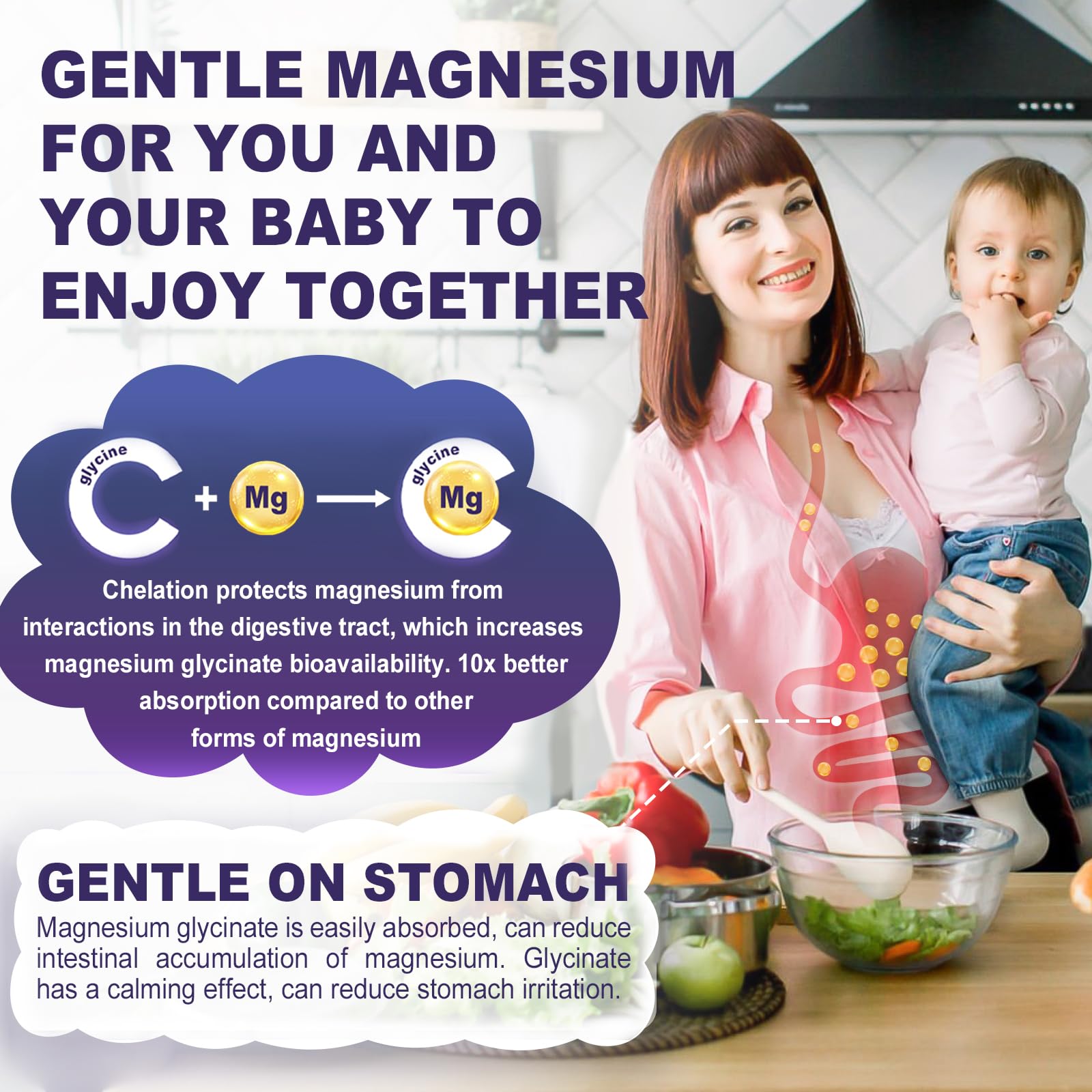Magnesium Glycinate Gummies 500mg/250mg for Adults Kids Teens, Sugar Free Magnesium Calm Sleep Aid, Kids Sleep Gummies with L-Theanine Glycine B6 for Sleep, Calm, Muscle,Relax Brain,No Melatonin,2Pack ELLAMENTZAu supplements