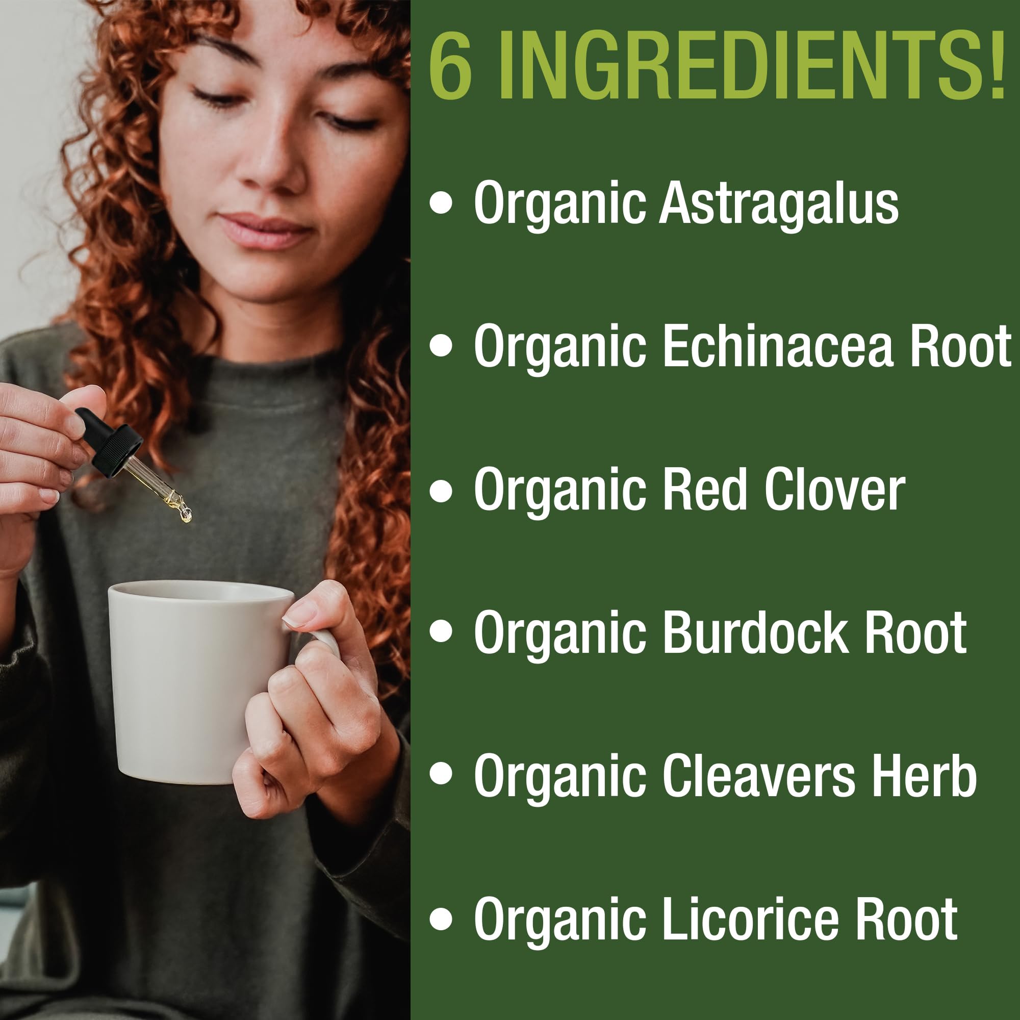 USDA Organic Lymphatic Drainage Drops. Sugar Free, Tasty 6-in-1 Lymph System Support for Detox, Cleanse. Vegan Supplement with Astragalus, Echinacea, Red Clover, Cleavers Herb, Licorice & Burdock Root Peak PerformanceAu supplements