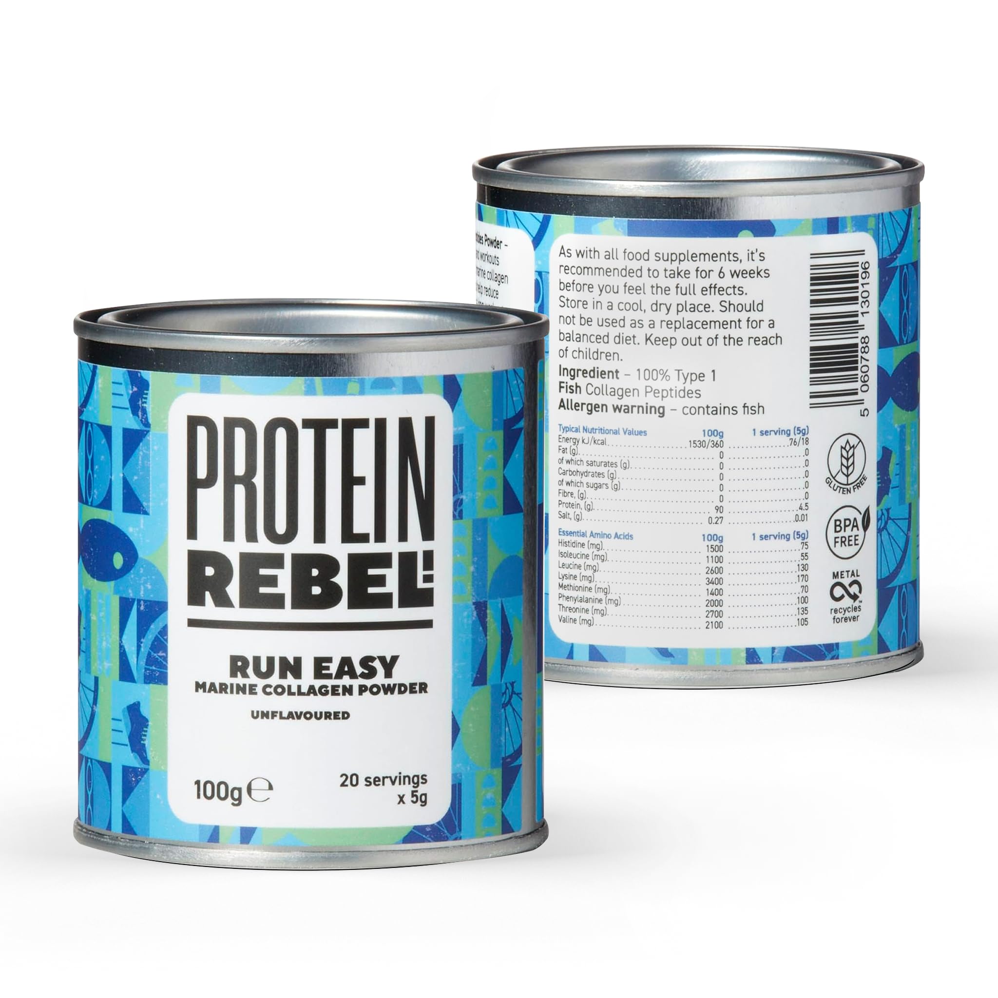Protein Rebel - Run Easy Marine Collagen Powder for Running, Joint Support - Unflavoured Powder Collagen Protein RebelAu supplements