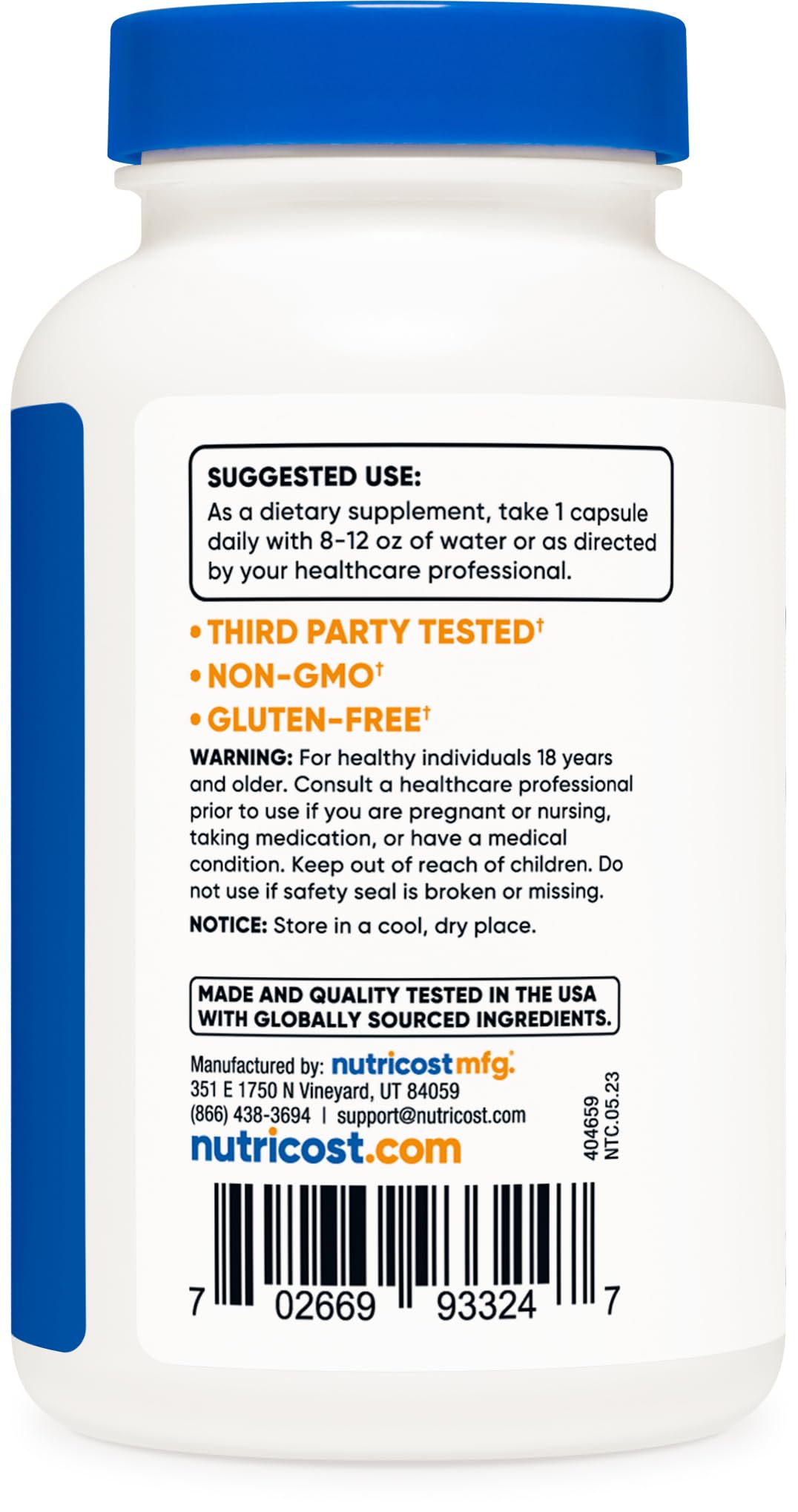 Nutricost High Potency Vitamin B Complex 460mg, 120 Capsules - with Vitamin C - Energy NutricostAu supplements