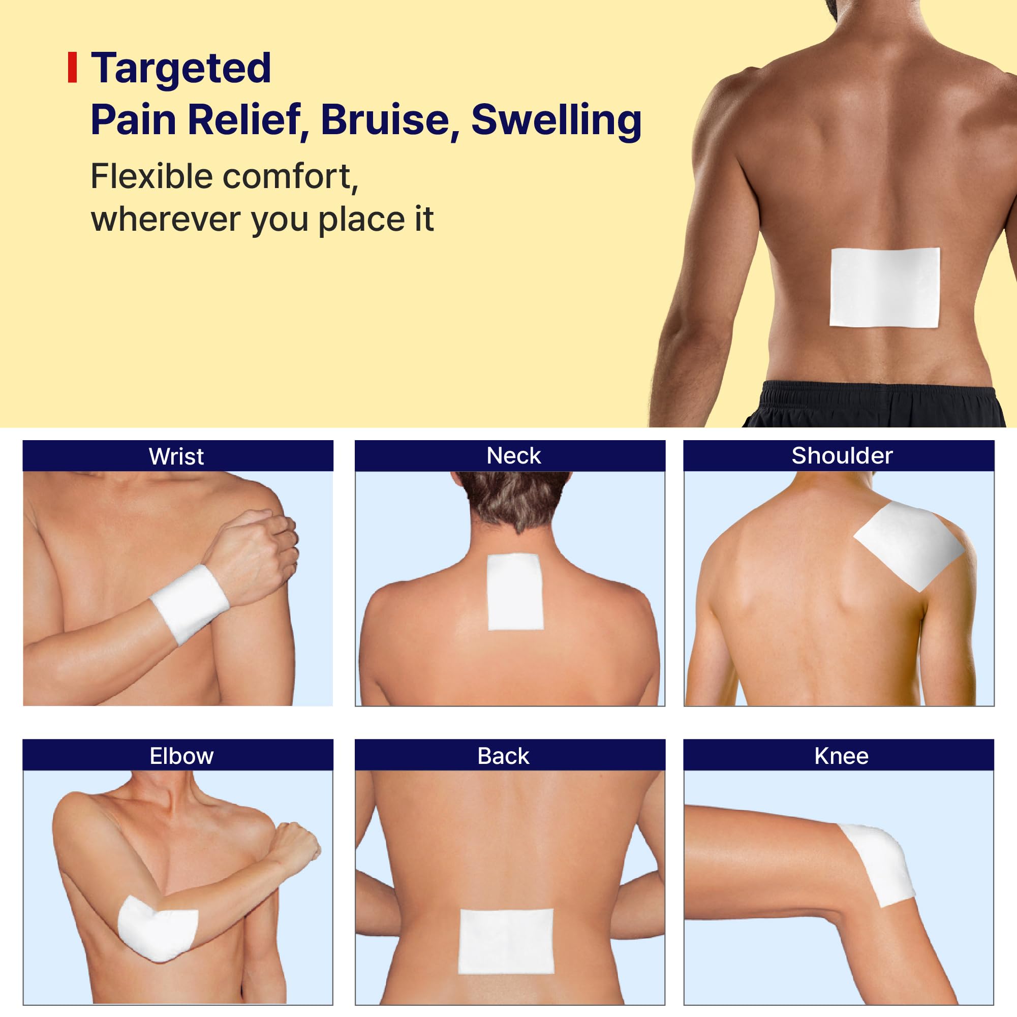 Arnica Hydrogel Pain Relief Patches | Natural Relief for Muscle, Joint, Bruises & Swelling | Flexible, Non-Greasy & Long-Lasting | Great for Back, Knee & Neck Pain (3.9"x4.7", 10, Count) Wooshin LabottachAu supplements