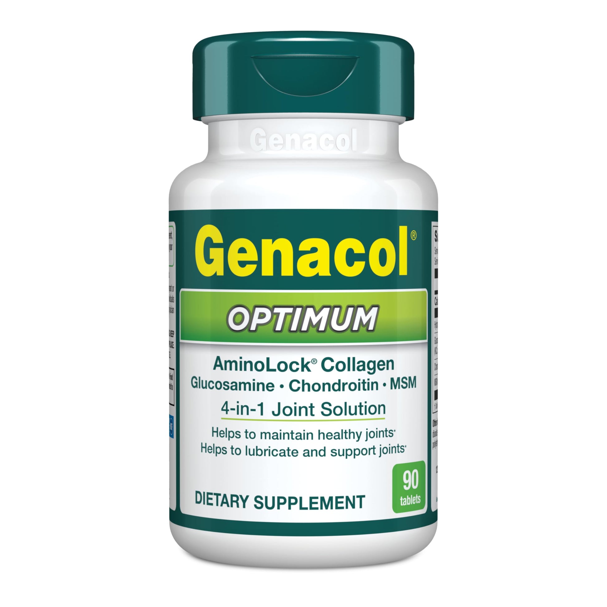 Genacol Optimum – Glucosamine, Chondroitin, MSM and Ultra-Hydrolyzed Collagen Tablets, Maintains Healthy Joints, Protects & Lubricate Cartilage, 90 Tablets (30-Day Supply) GenacolAu supplements