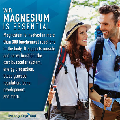 Magnesium Complex Supplement - Magnesium Citrate, Malate, Taurate, Oxide Purely OptimalUS supplements