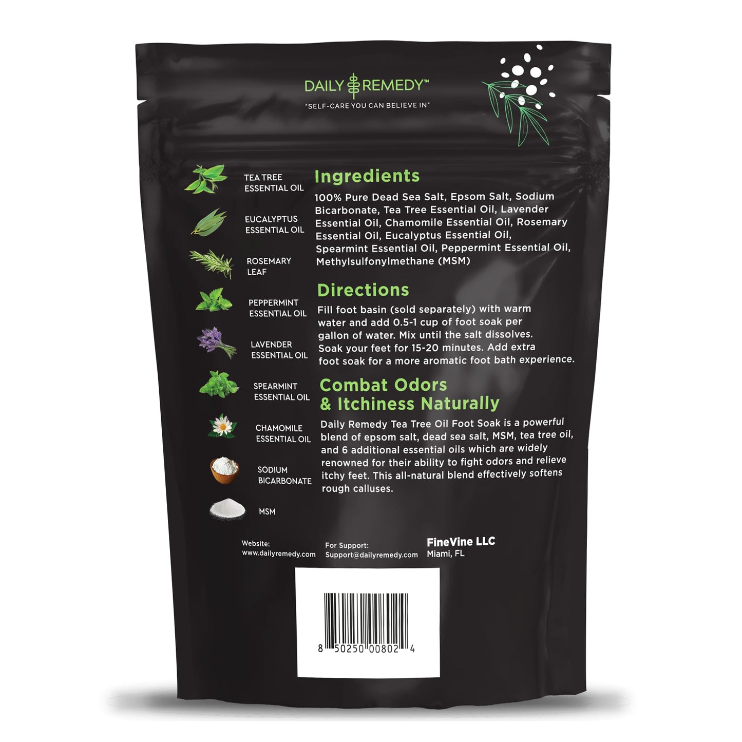 Tea Tree Oil Foot Soak with Epsom Salt - Made in USA - for Toenail Athletes Foot DAILY REMEDYUS supplements