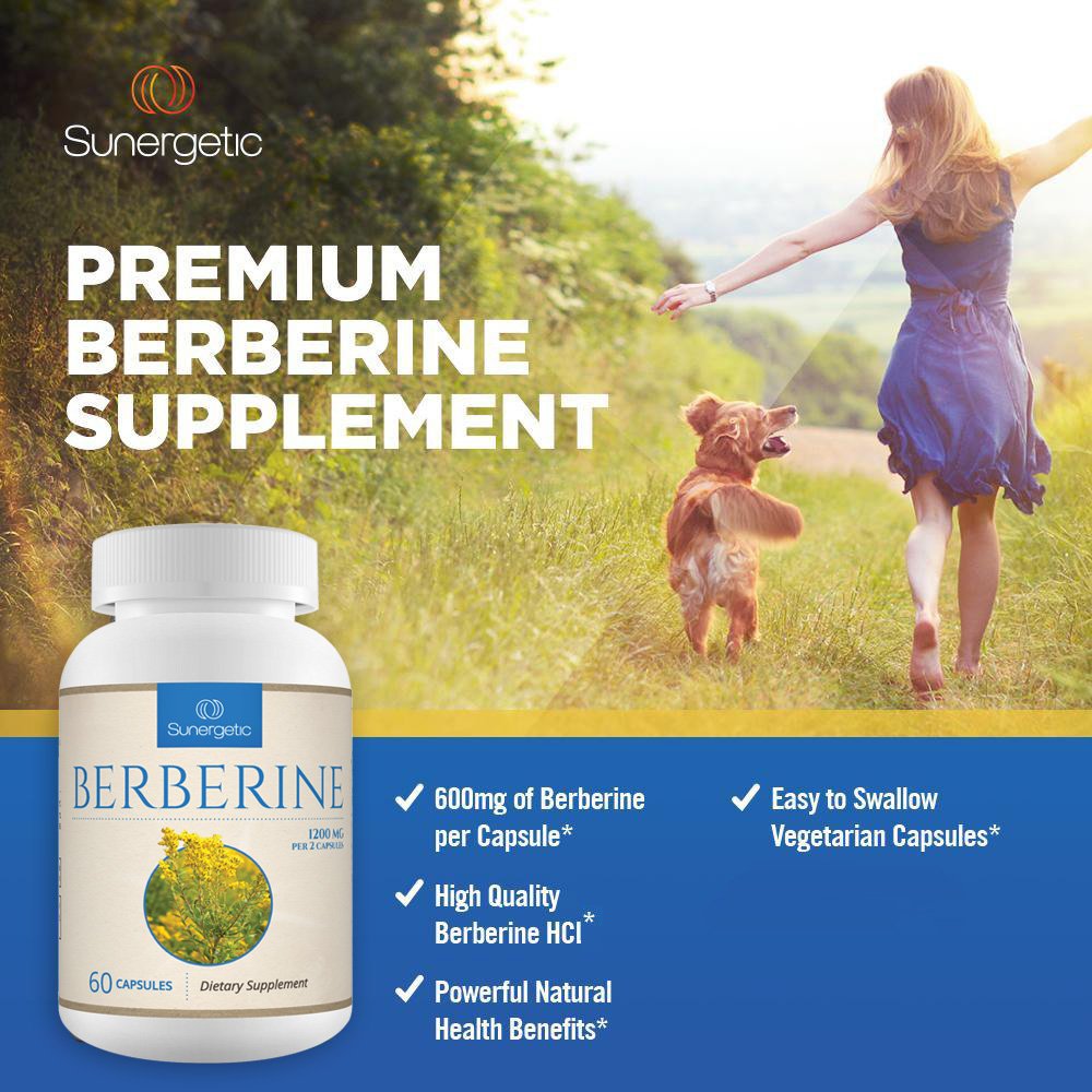 Premium Berberine Supplement - 1200mg of Berberine Per Serving - Berberine HCL SunergeticUS supplements