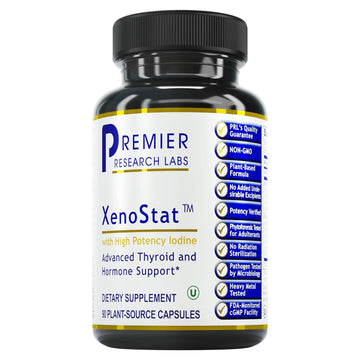 Premier Research Labs XenoStat - Thyroid Supplement, Thyroid Support for Women & Men, Iodine Supplement, Hormone Support, Thyroid Support Complex Supplement - 90 Capsules Premier Research LabsAu supplements