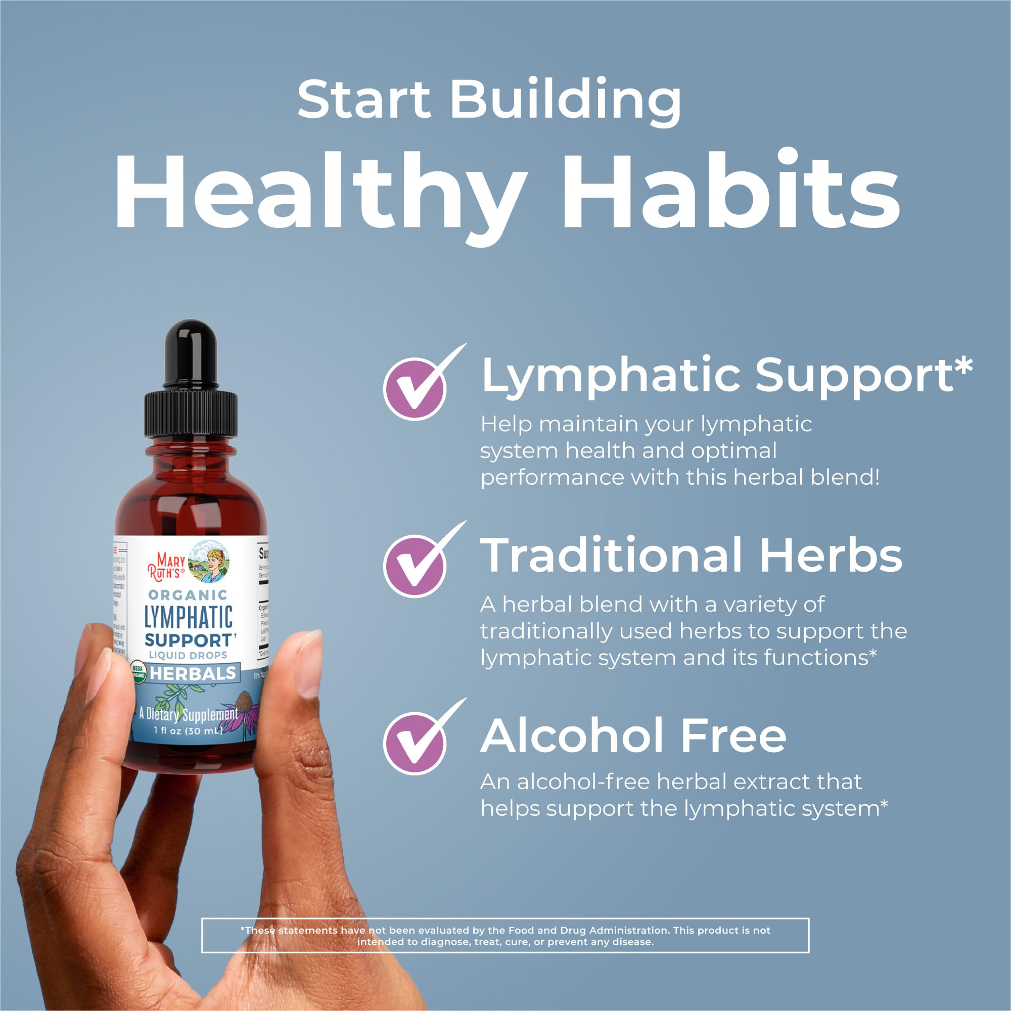 Lymphatic Support Drops by MaryRuth's | USDA Organic Lymphatic Cleanse Immune Support Supplement| Lymphatic Support with Echinacea & Elderberry | Blue Vervain | Vegan | Non-GMO | 30 Servings MARYRUTH'SUS supplements