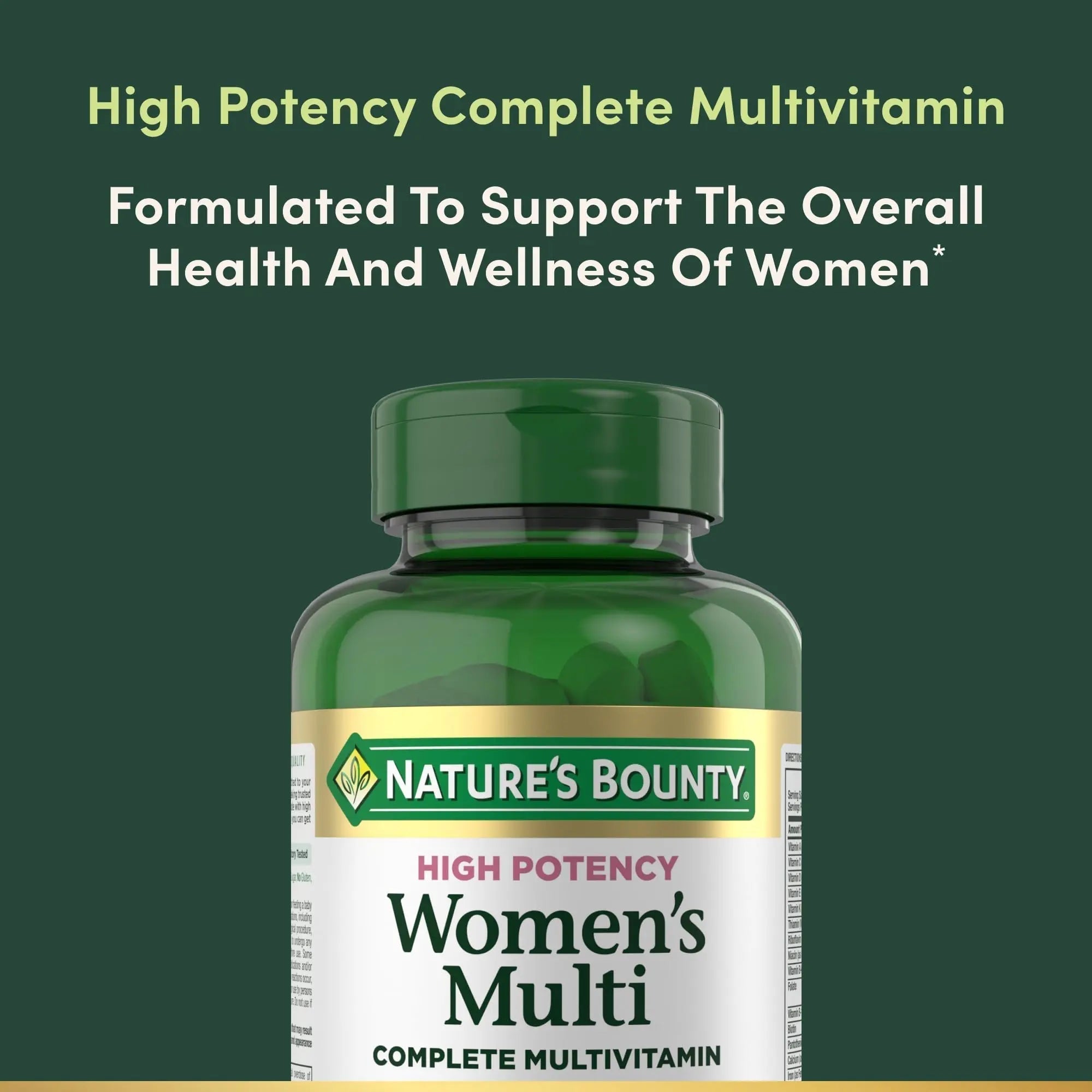 Nature's Bounty High Potency Women’s Complete Multivitamin, Daily Vitamin with Vitamin C, Supports Heart Health & Immune Function Nature's BountyAu supplements