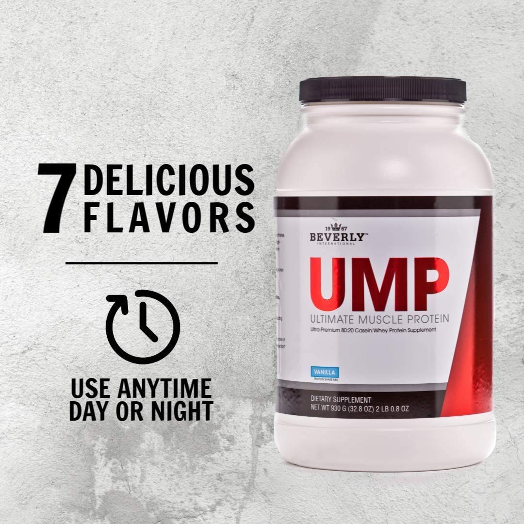 Beverly International UMP Protein Powder, Strawberry. Unique Whey-Casein Ratio Beverly InternationalUS supplements