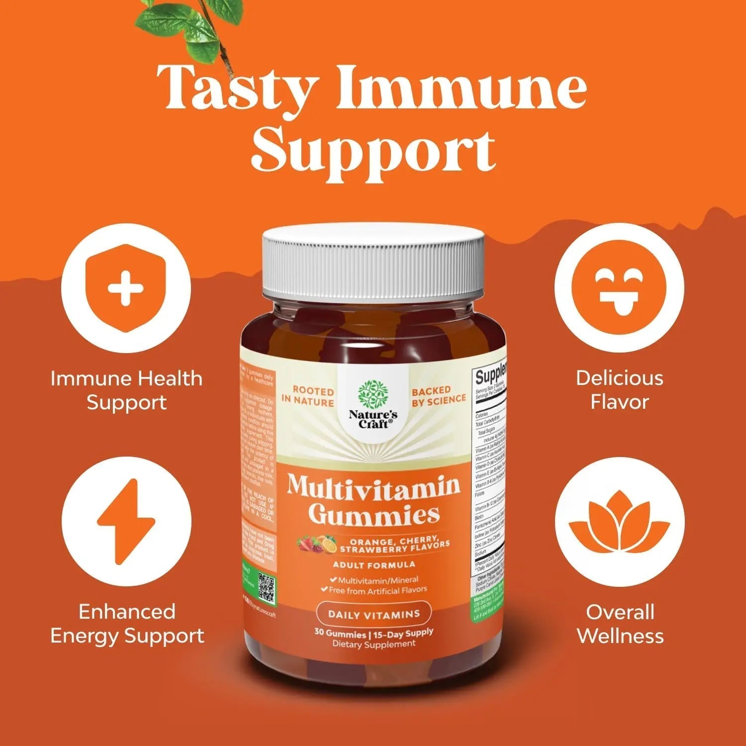 Bundle of Multivitamin Gummies for Adults - Vitamin Gummy for Energy and Immunity - Halal and Chewable Vitamin C Gummies for Adults Natures CraftAu supplements