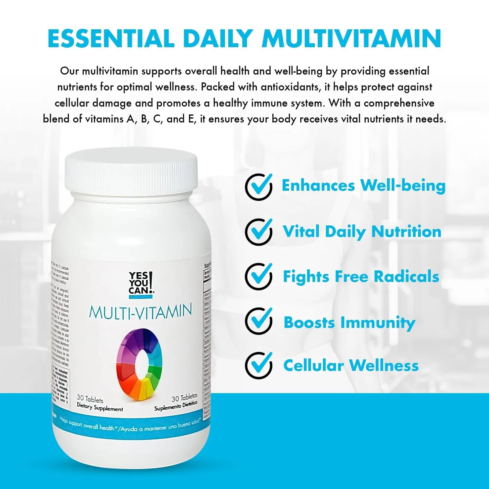 Yes You Can! Daily Multivitamins for Men and Women - Helps Assist Overall Health & Well-Being, Contains Antioxidants Yes You Can!Au supplements