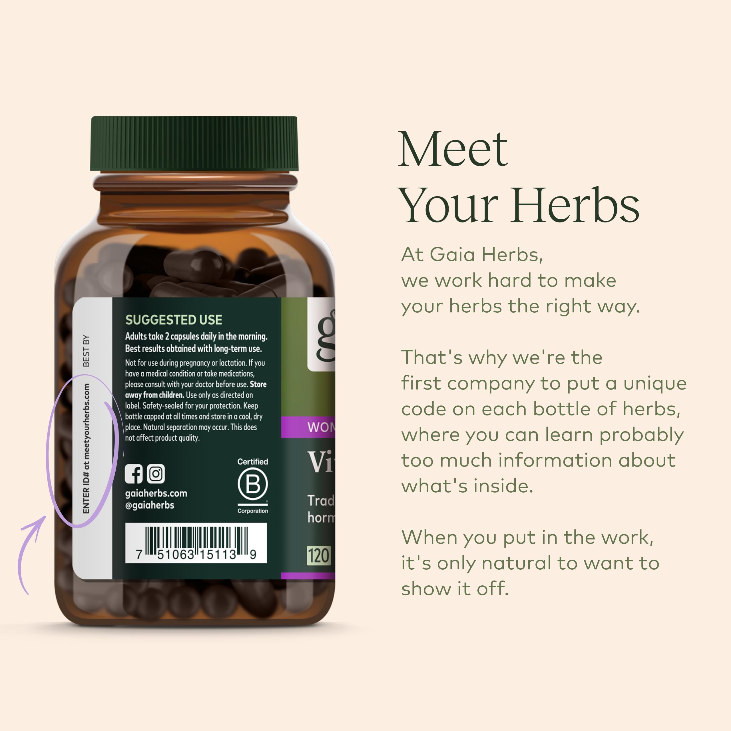 Gaia Herbs Vitex Berry (Chaste Tree) - Supports Hormone Balance & Fertility Gaia HerbsAu supplements