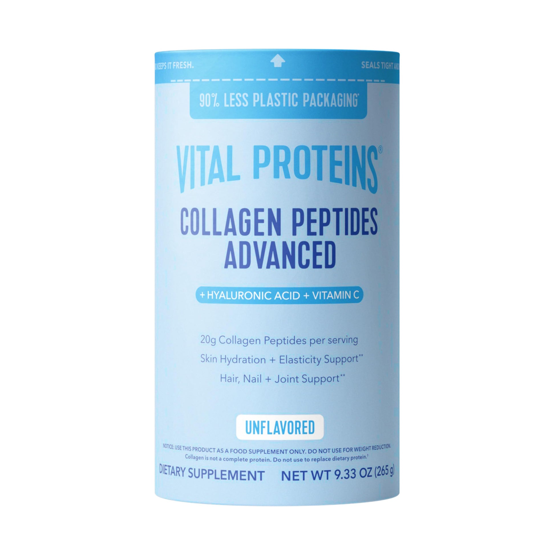 Vital Proteins Collagen Peptides Powder Advanced with Hyaluronic Acid & Vitamin C, Collagen Supplements, Unflavored, 12 Servings Vital ProteinsAu supplements