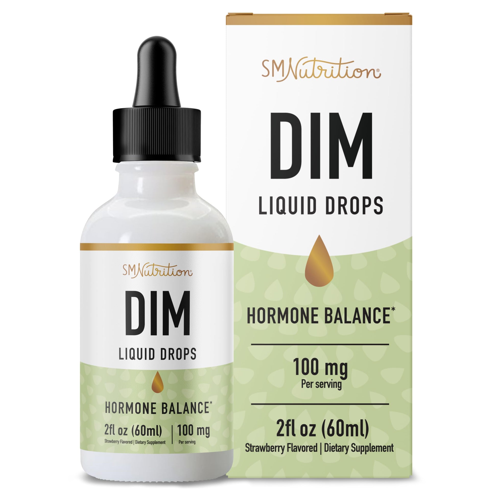 DIM Supplement Liquid Drops 100mg for Estrogen Balance for Women & Men | Hormone Balance SMNutritionAu supplements