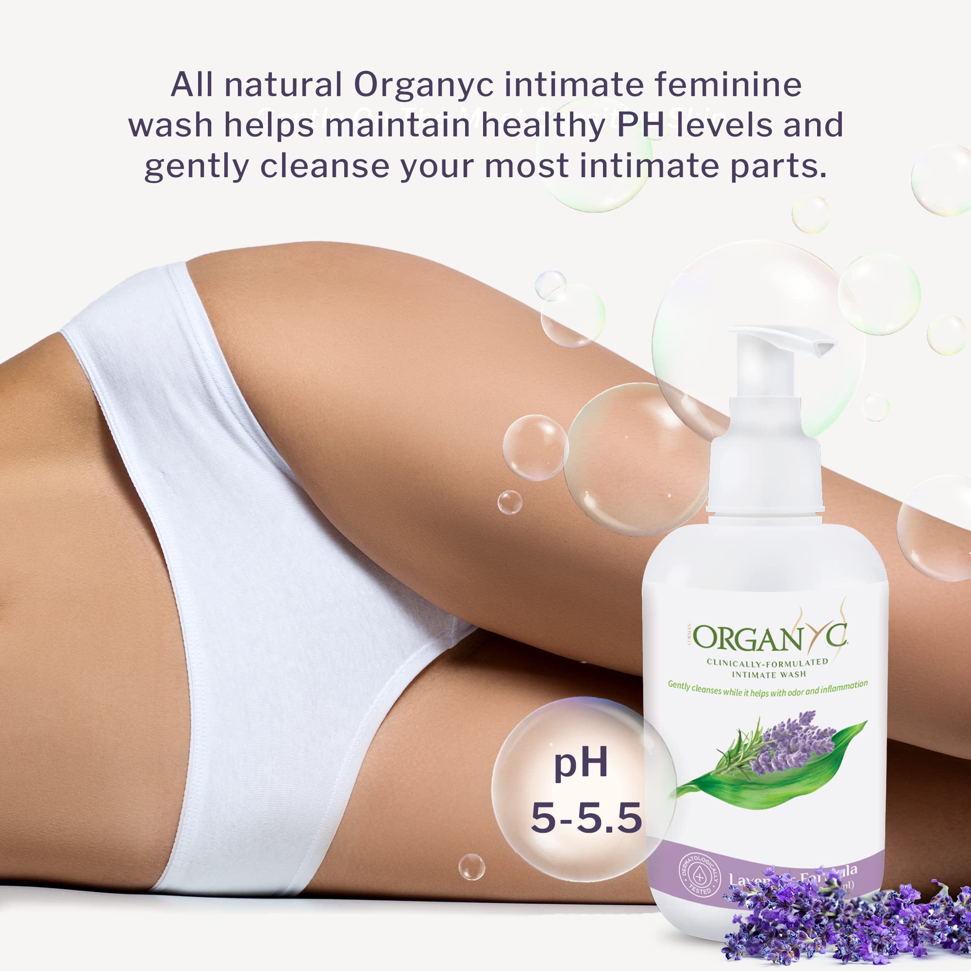 Organic Intimate Wash with Lavender Essential Oils & Flower Extracts, Gentle Cleansing Feminine OrganycAu supplements