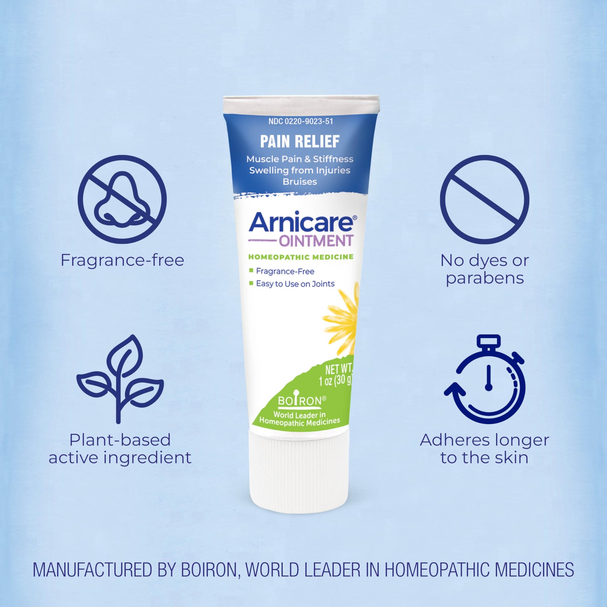 Boiron Arnicare Ointment for Relief of Joint Pain, Muscle Pain, Muscle Soreness, and Swelling from Bruises or Injury - Non-greasy and Fragrance-Free - 1 oz BoironAu supplements