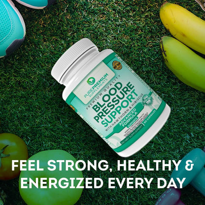 PurePremium Blood Pressure Support Supplement with Hawthorn, Hibiscus & Garlic PurePremium SupplementsUS supplements