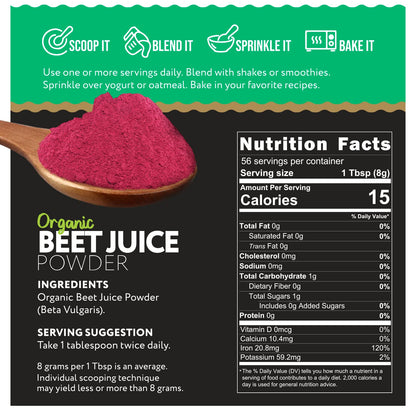 Ganic Food Organic Beet Root Juice Powder, 16 Ounces Ganic FoodUS supplements