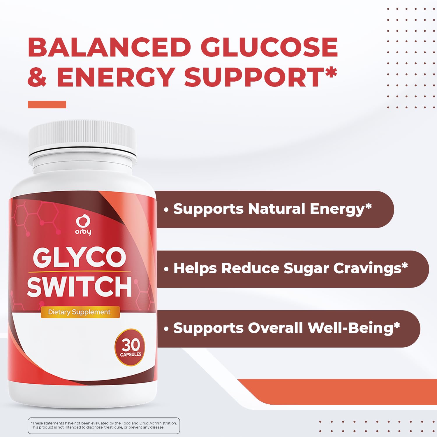 Orby GlycoSwitch – Natural Daily Wellness Supplement with Vitamin C, D3, Magnesium & Chromium – Non-GMO, GMP Certified, Made in USA – 30 Capsules, 1 Month Supply OrbyAu supplements