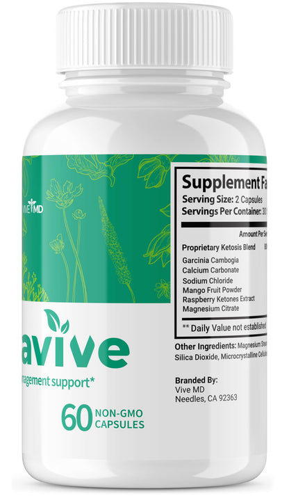 VIVE MD Puravive Premium Weight Management Capsules - Advanced Formula with 60 Non VIVE MDUS supplements