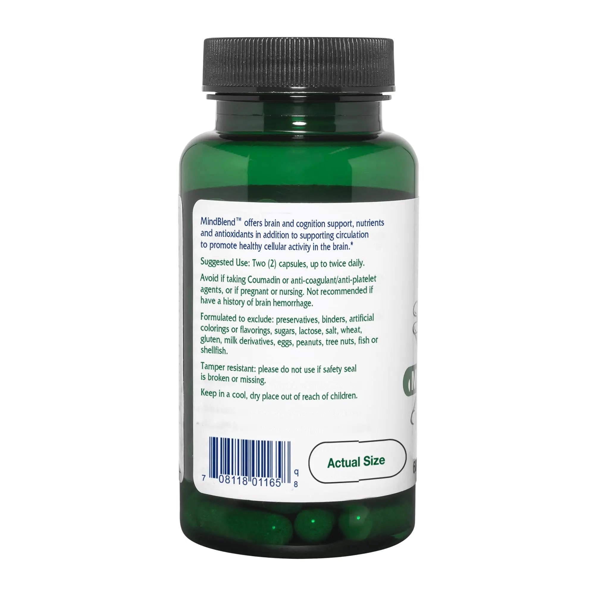 Vitanica MindBlend, Brain Support, Vegan, 60 Capsules Vitanicanz supplements