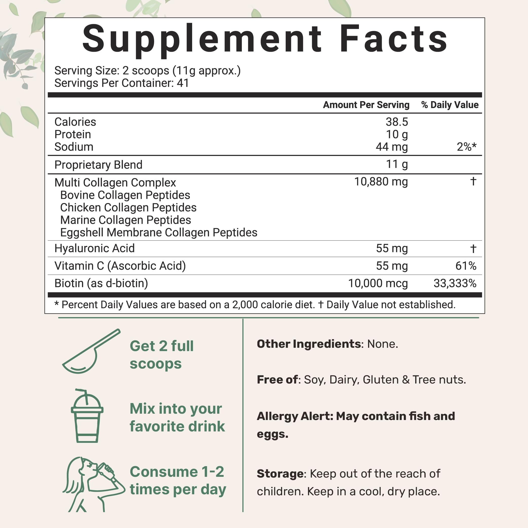 Multi Collagen Peptides Powder, 16 Oz - Hydrolyzed Protein Peptides Micro IngredientsAu supplements