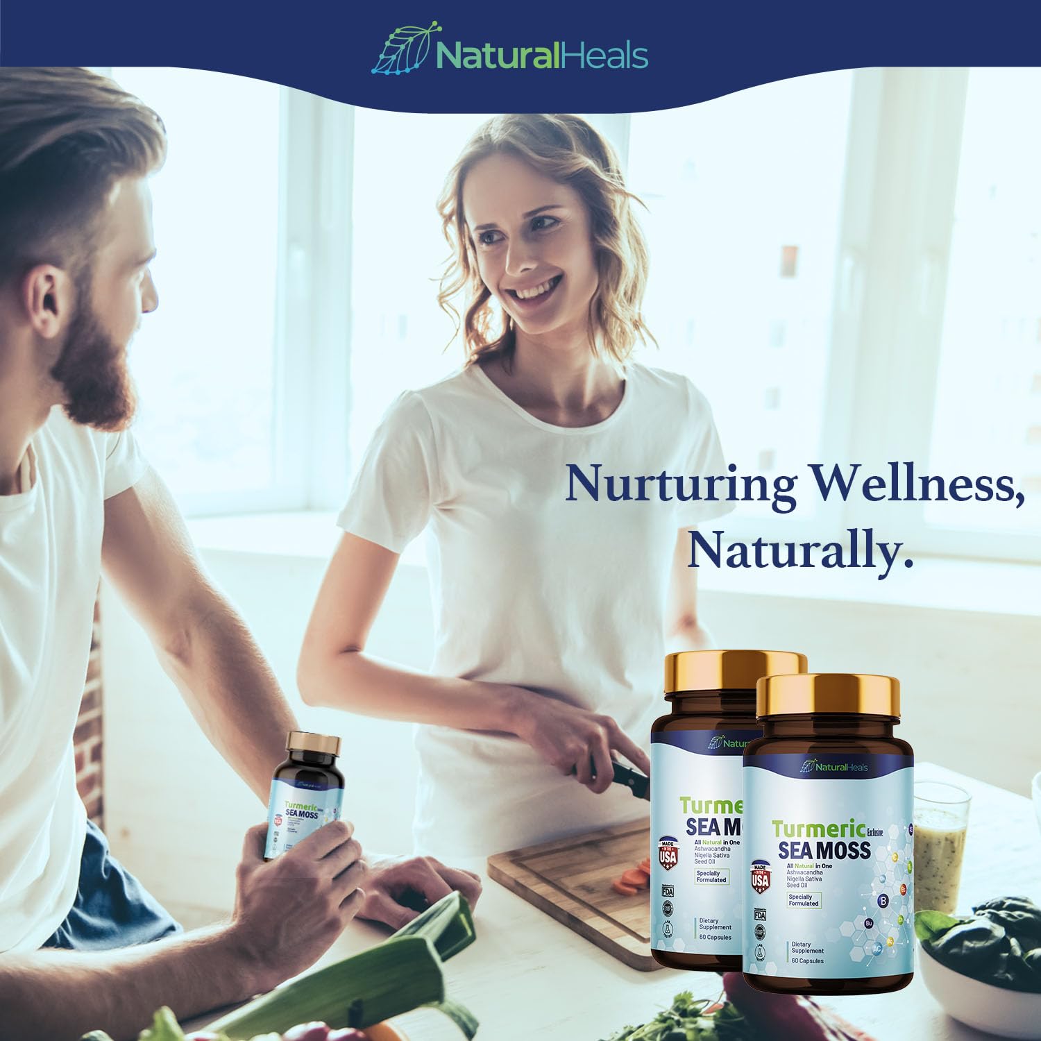 Natural Heals Sea Moss 3000mg: Black Seed Oil 2000mg Ashwagandha 1000mg Turmeric Natural HealsAu supplements