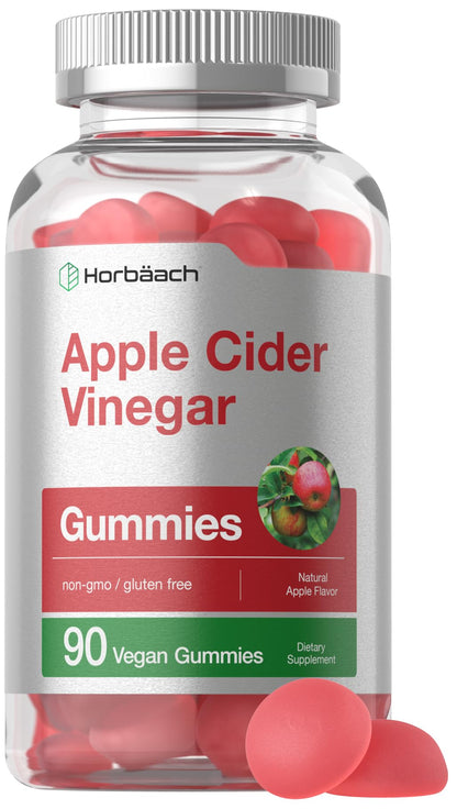 Vegan Apple Cider Vinegar Gummies | 90 Count | ACV Supplement | Natural Apple Flavor HorbäachUS supplements