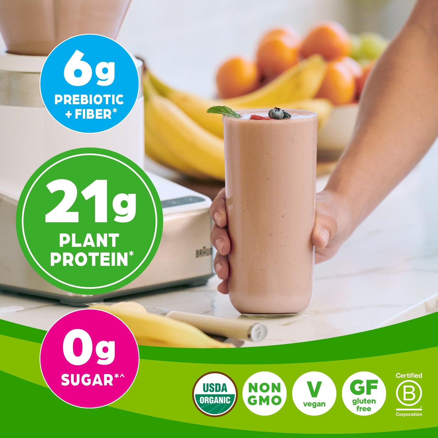 Orgain Organic Vegan Protein Powder, Creamy Chocolate Fudge - 21g Plant Based Protein OrgainUS supplements