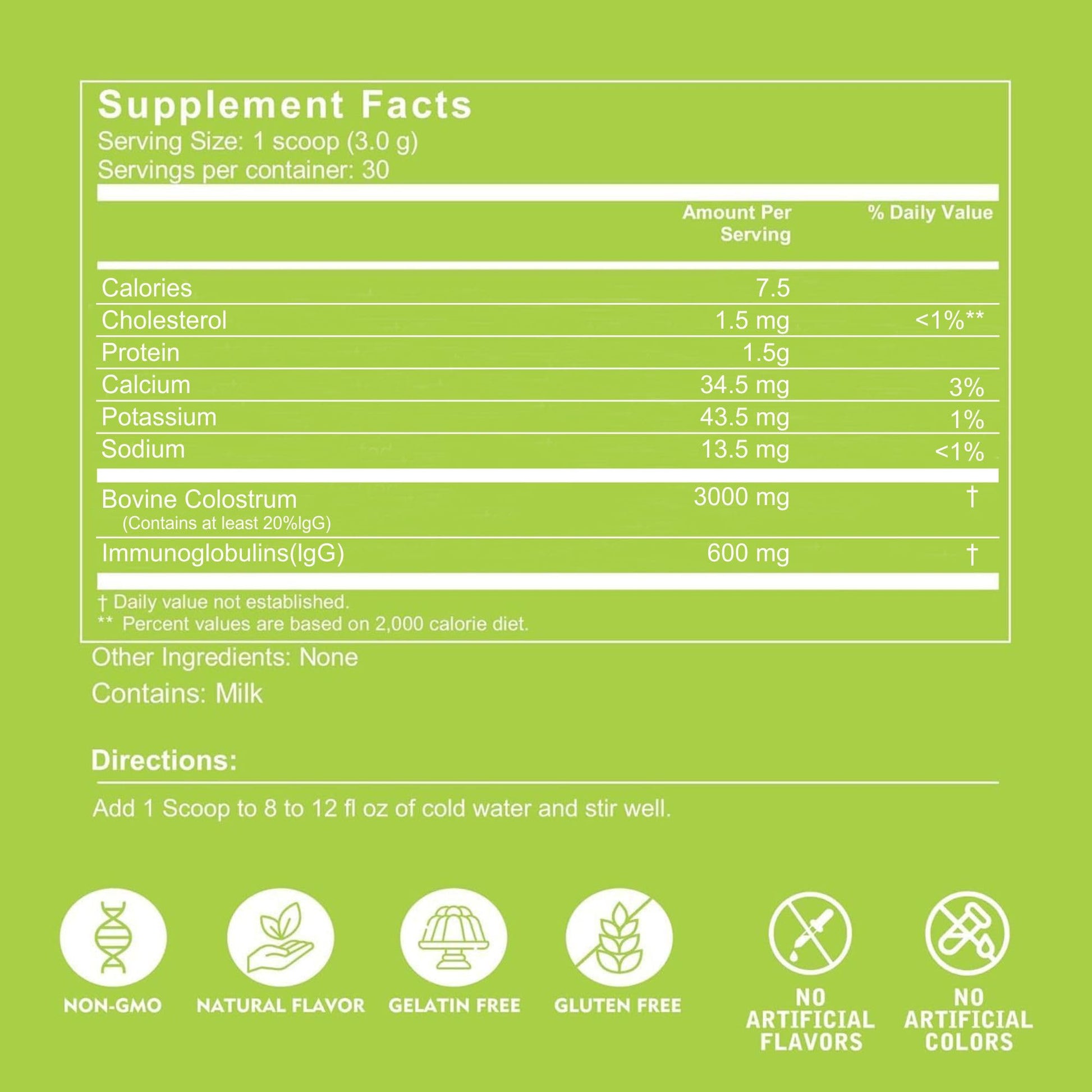 VITINITY Grass Fed Bovine Colostrum Powder for Humans 3000 mg - Natural IgG Colostrum Supplement Gut Health, Immune Support, Muscle Recovery, Wellness | Pure Colostrum Superfood,Unflavored 2 Pack VITINITYAu supplements