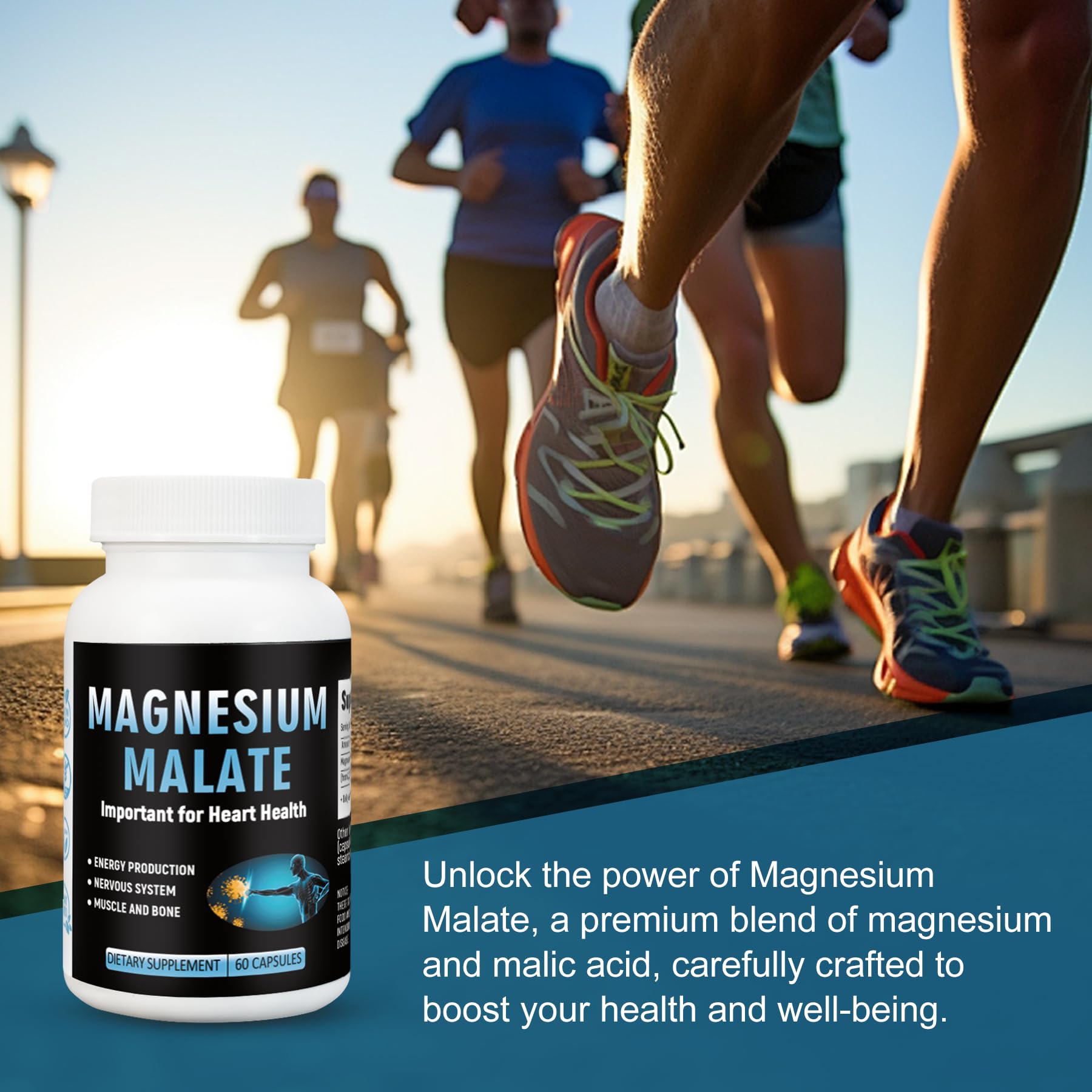 Laicuherb Magnesium Capsules for Bone and Muscle Health, 500 mg Magnesium Supplement, 60 Count, Vegetarian Capsules LaicuherbAu supplements