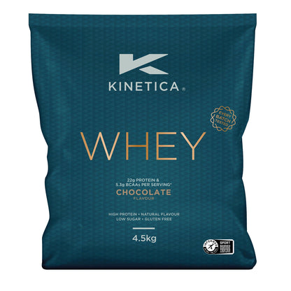 Kinetica Premium Whey Protein Powder | Grass Fed | Chocolate | 4.5kg | 150 Servings KineticaUS supplements