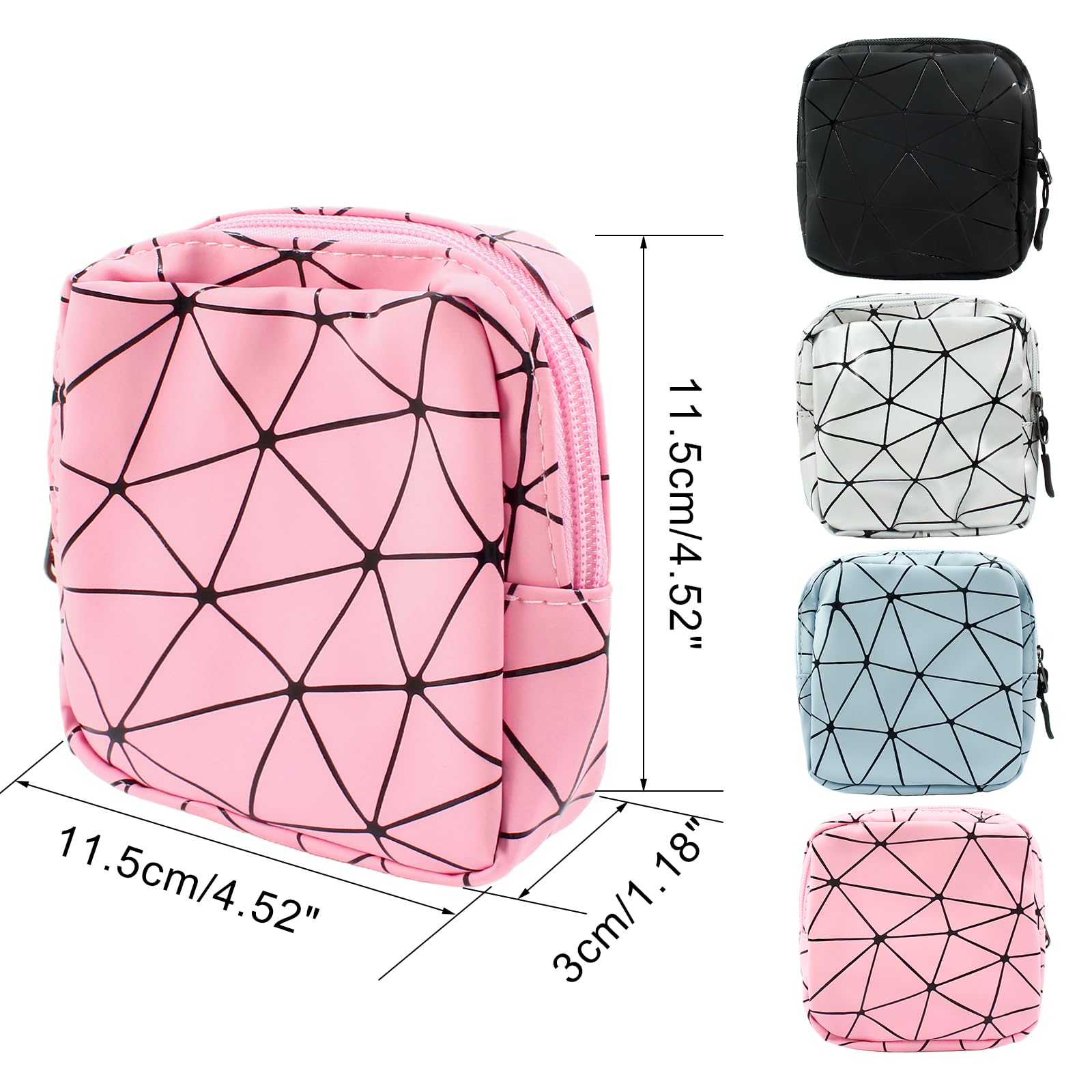 Uenhoy 4 Pcs Sanitary Napkin Storage Bags with Zipper, Portable Waterproof Menstrual Cup UenhoyAu supplements
