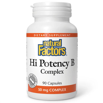 Natural Factors Hi Potency B Complex, 50 mg, 90 Capsules Natural FactorsAu supplements