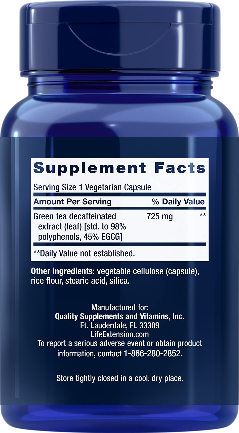 Life Extension Decaffeinated Mega Green Tea Extract – Polyphenol-Rich, Cell Health Life ExtensionAu supplements