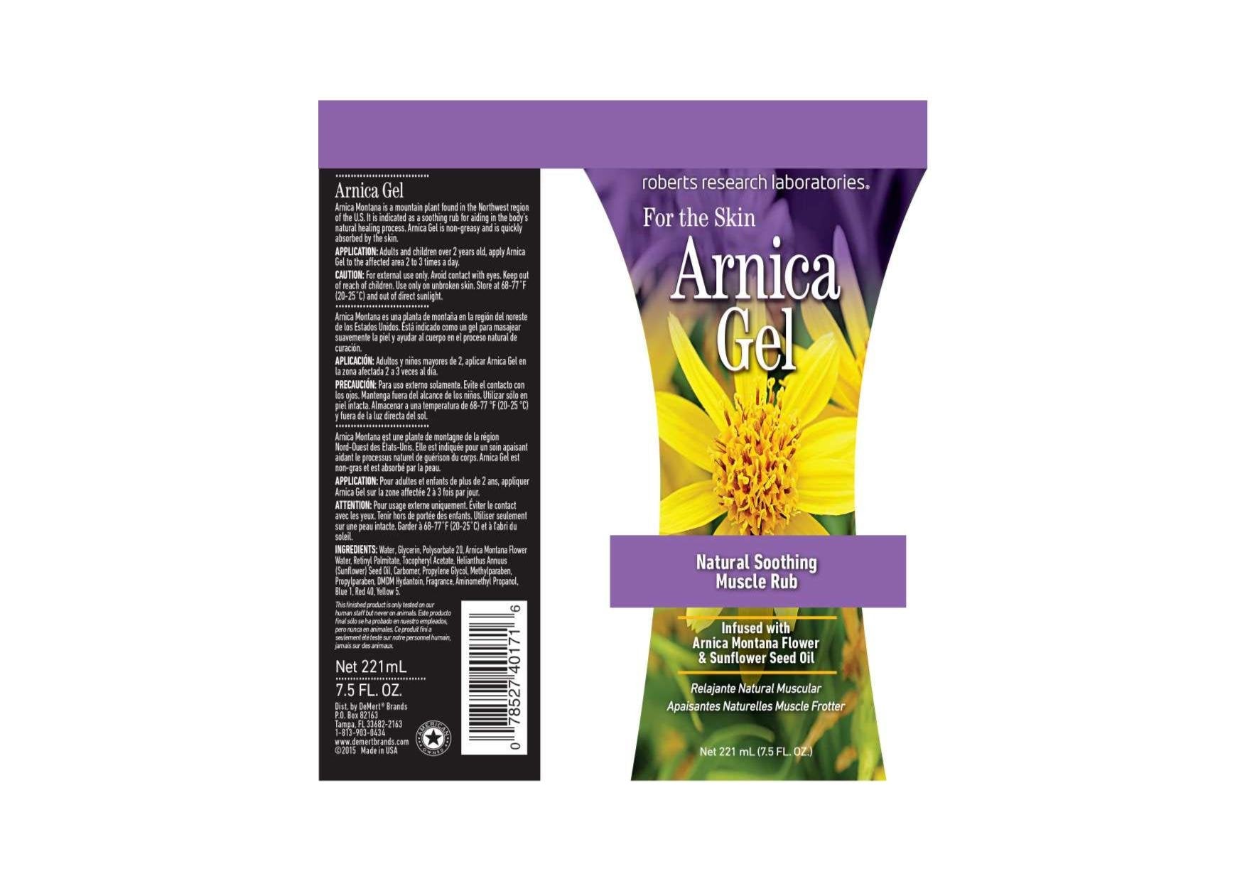 Robert Research Laboratories Arnica Gel, 7.5 Fluid Ounce Robert Research LaboratoriesAu supplements