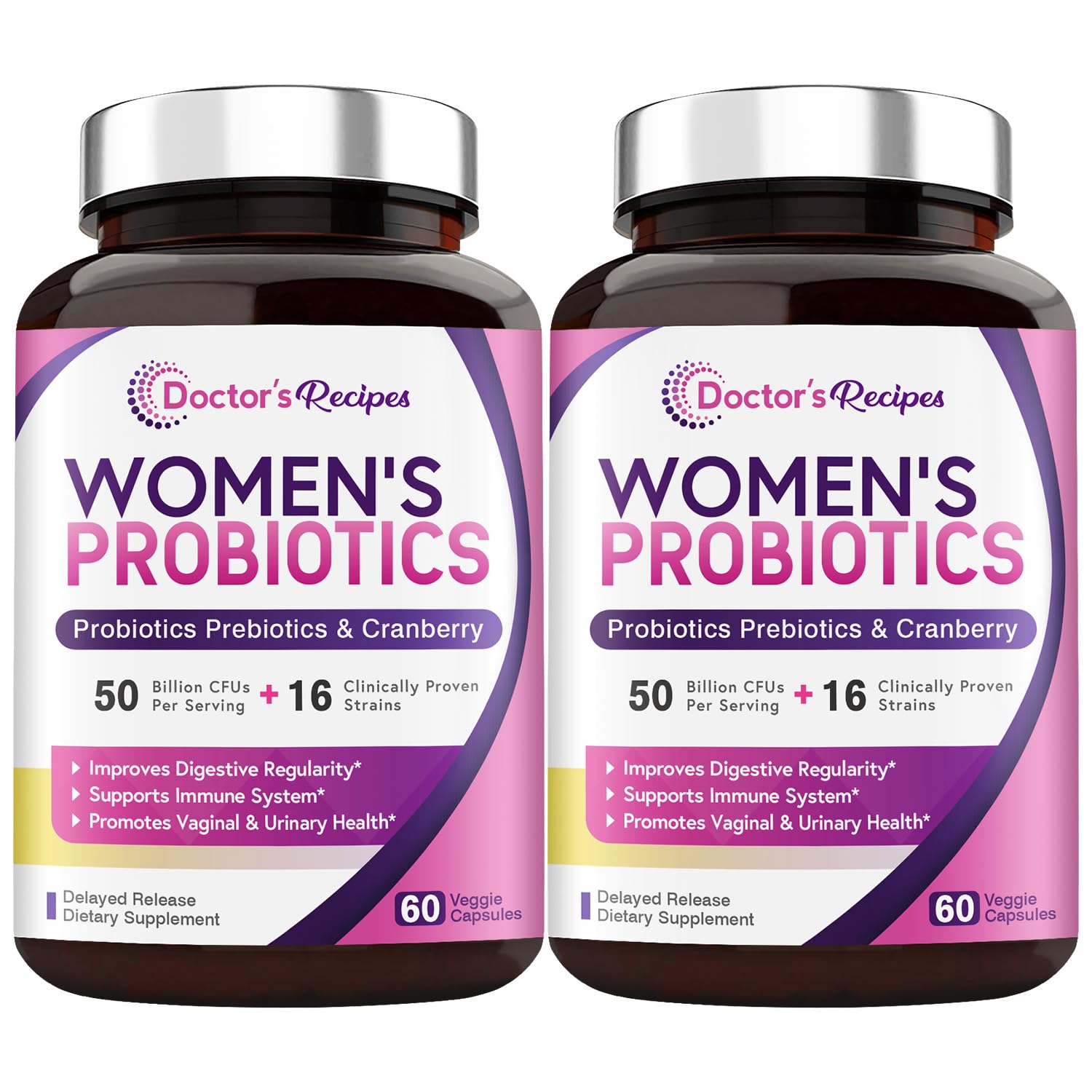 Doctor's Recipes Women's Probiotics, 50 Billion CFU 16 Strains, with Organic Prebiotics Doctor's RecipesAu supplements