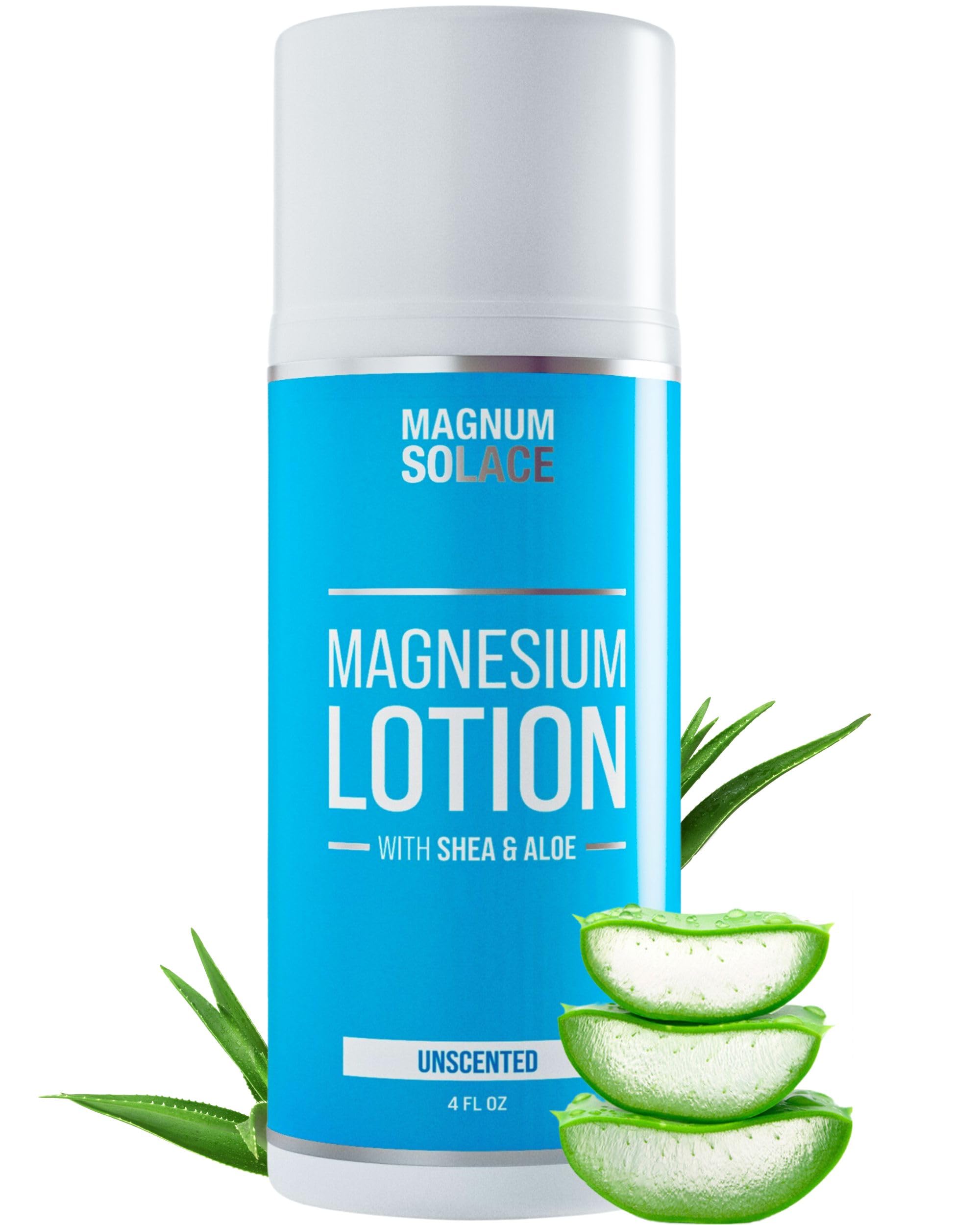 Magnum Solace Magnesium Lotion with Aloe & Shea – Apply to Legs – Alternative to Topical Magnesium Cream Magnum SolaceAu supplements