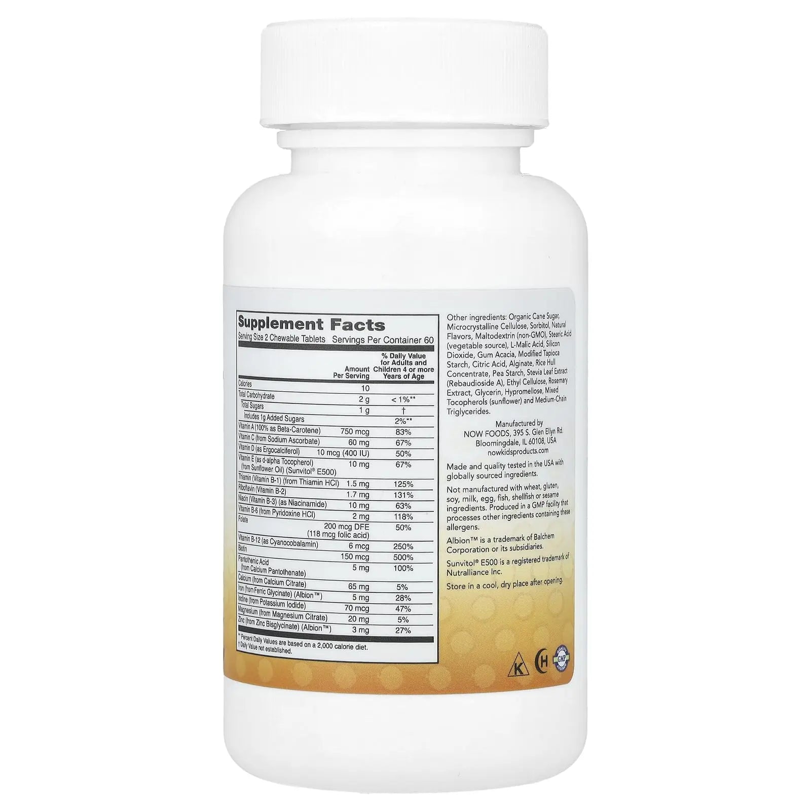 NOW Foods Kid Vits Berry Lemonade 120 Chewable Tablet NOW FoodsAu supplements