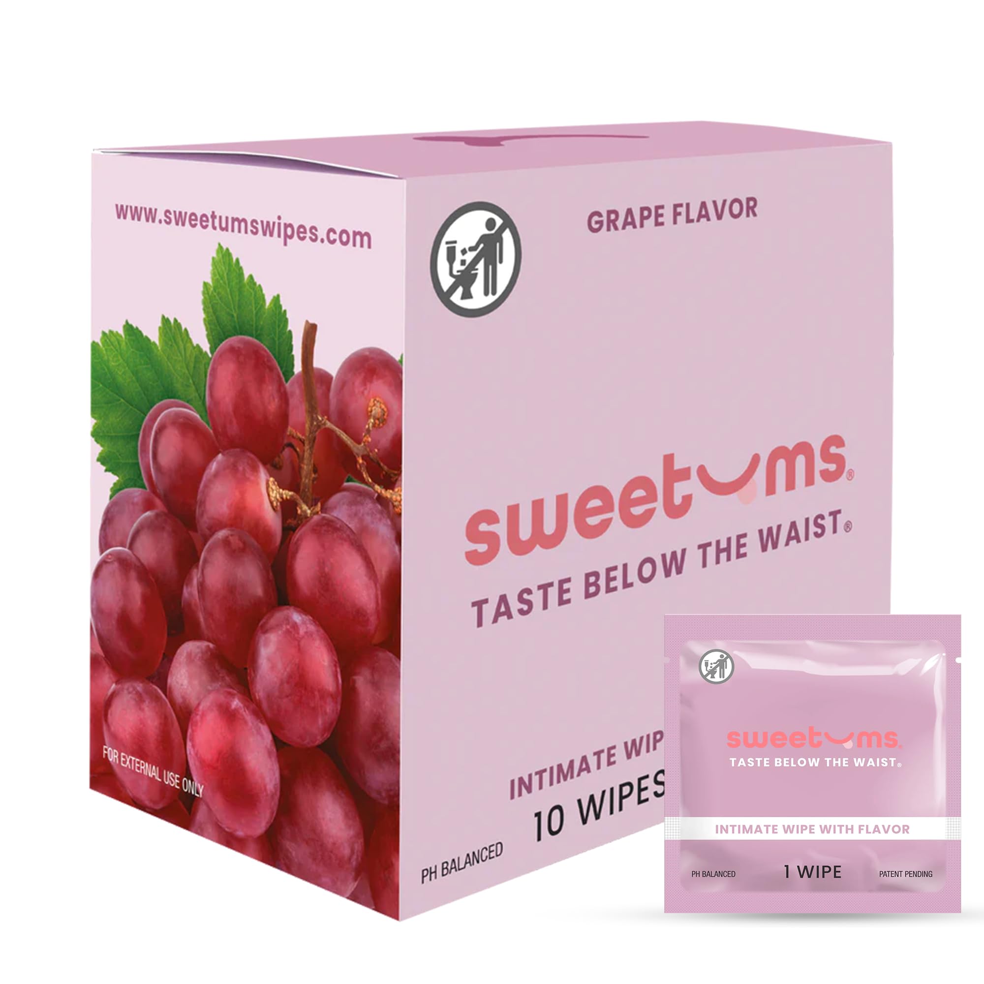 Sweetums Feminine Wipes For Women, Individually Wrapped - pH Balanced Flavored Intimate Wipes SweetumsAu supplements