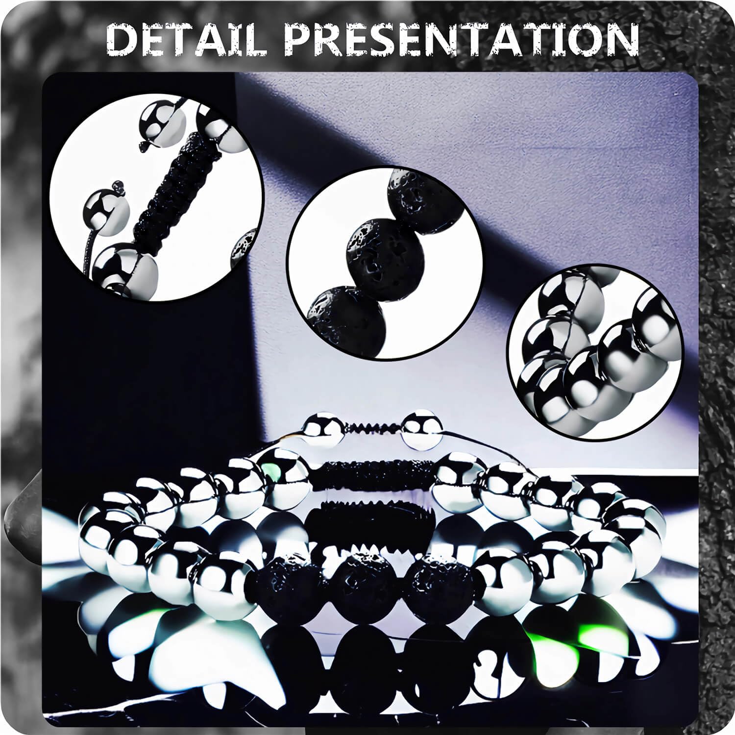 RENZHI-Magnetic Hematite Bracelet–Beaded Magnetic Bracelets for Men and Women RENZHIAu supplements