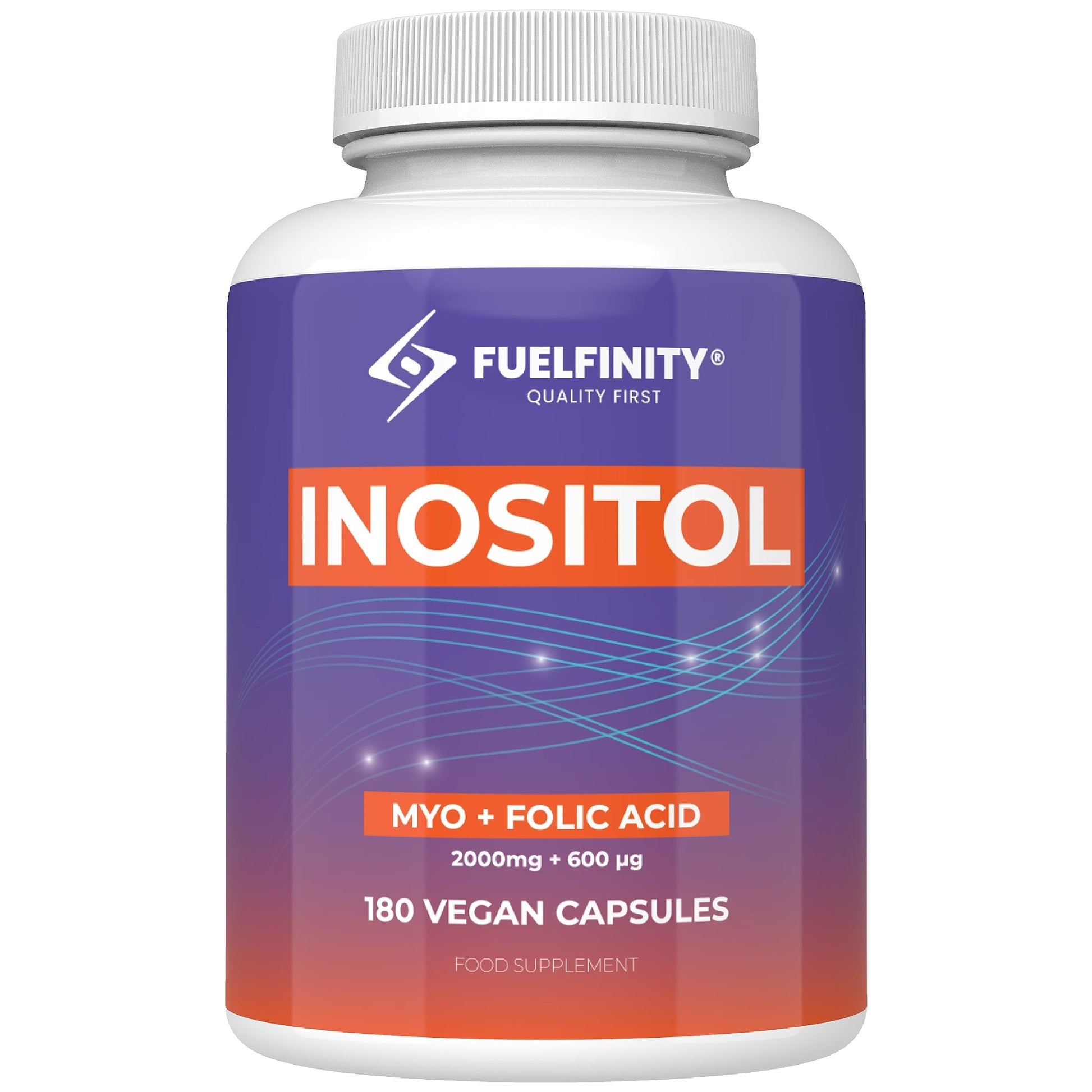 Myo-Inositol & Folic Acid | 2000mg Inositol | 180 Capsules | PCOS and Fertility Supplement FuelFinityUS supplements