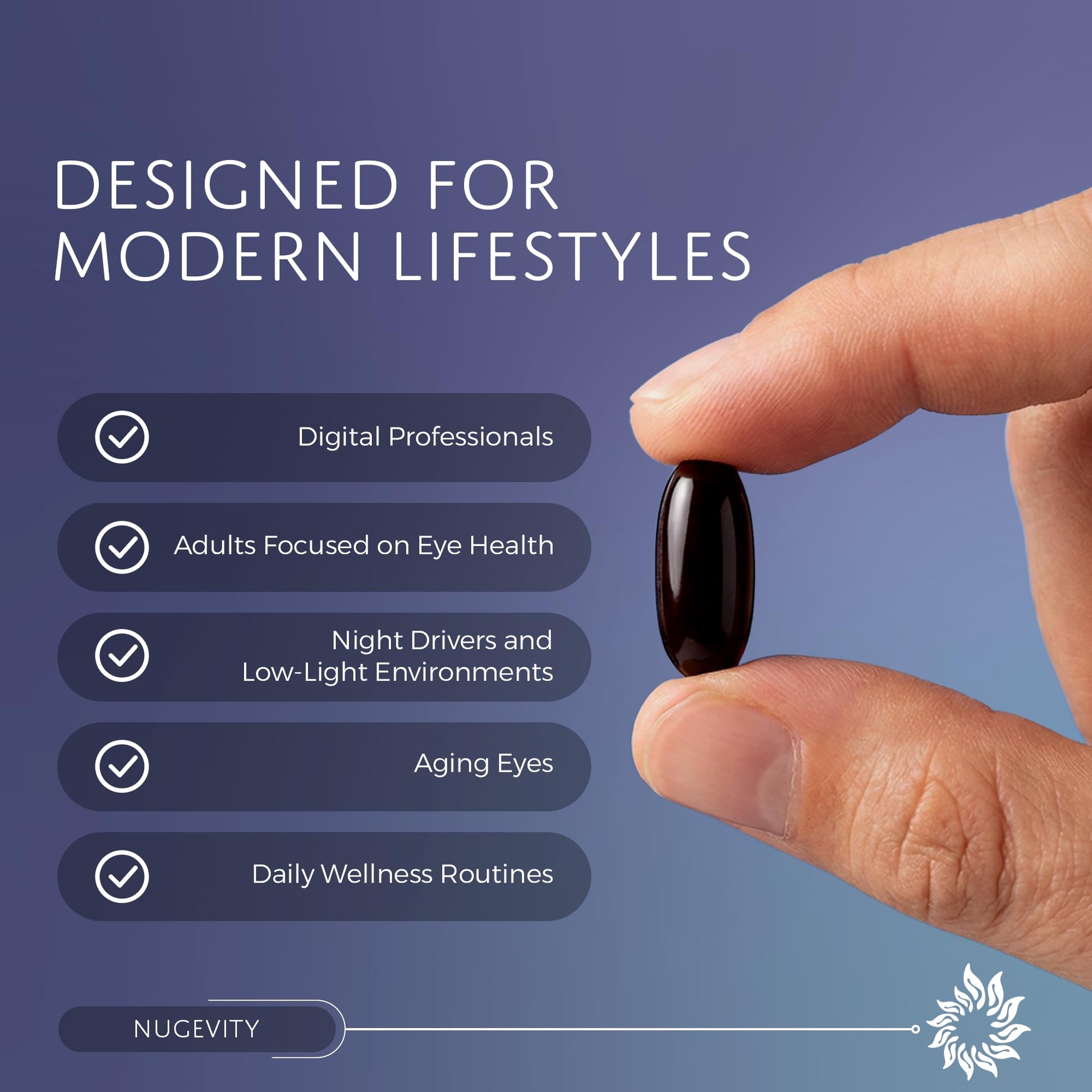 Nugevity OS2 Ocular Support Solution - Patented Eye Vitamins for Macular Health, Dry Eye and Blue Light - Lutein, Zeaxanthin, Omega 3, Astaxanthin and AREDS2 Supplements, Co-Developed by NASA, 90 ct NugevityAu supplements