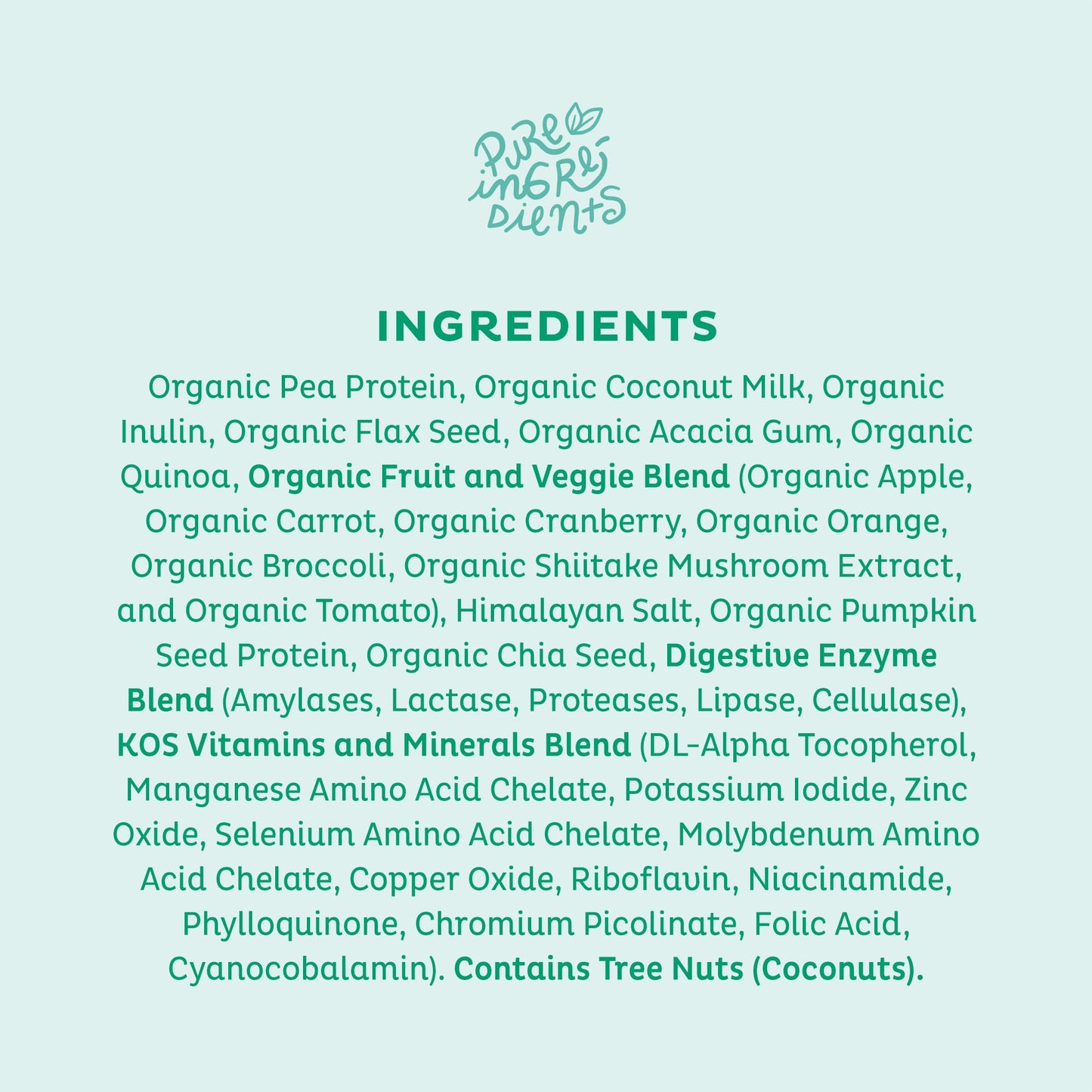 KOS Vegan Protein Powder, Unflavored & Unsweetened - Low Carb Pea Protein Blend KOSUS supplements
