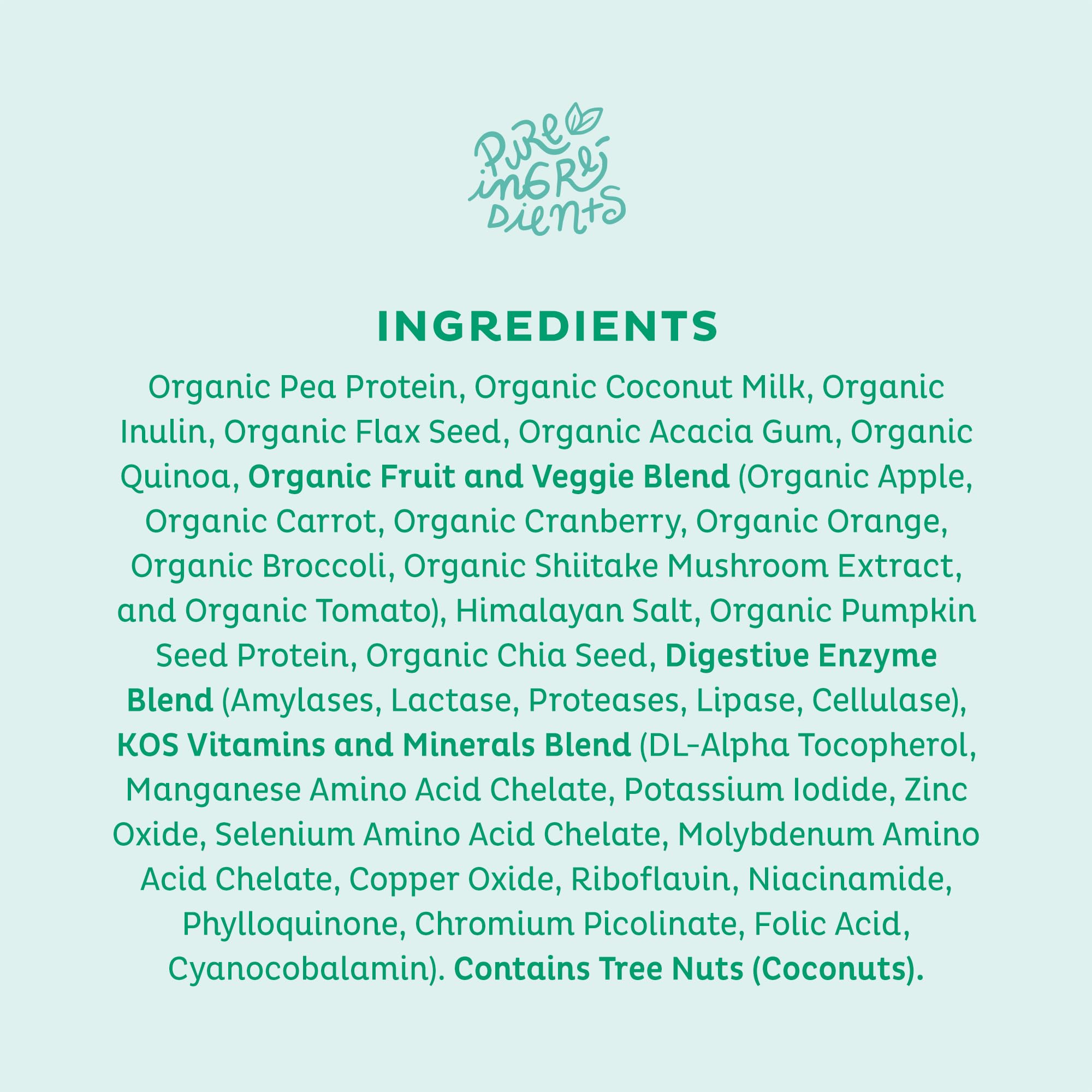 KOS Vegan Protein Powder, Unflavored & Unsweetened - Low Carb Pea Protein Blend KOSUS supplements
