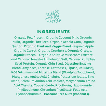 KOS Vegan Protein Powder, Unflavored & Unsweetened - Low Carb Pea Protein Blend KOSUS supplements