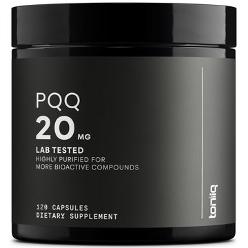 Toniiq 99%+ 20mg Supplement - Ultra High Purity PQQ 20mg Concentrated Formula - PQQ 20 mg 120 Capsules - Pyrroloquinoline Quinone Supplement - 1 Capsule Serving - Vegetarian Capsules ToniiqAu supplements