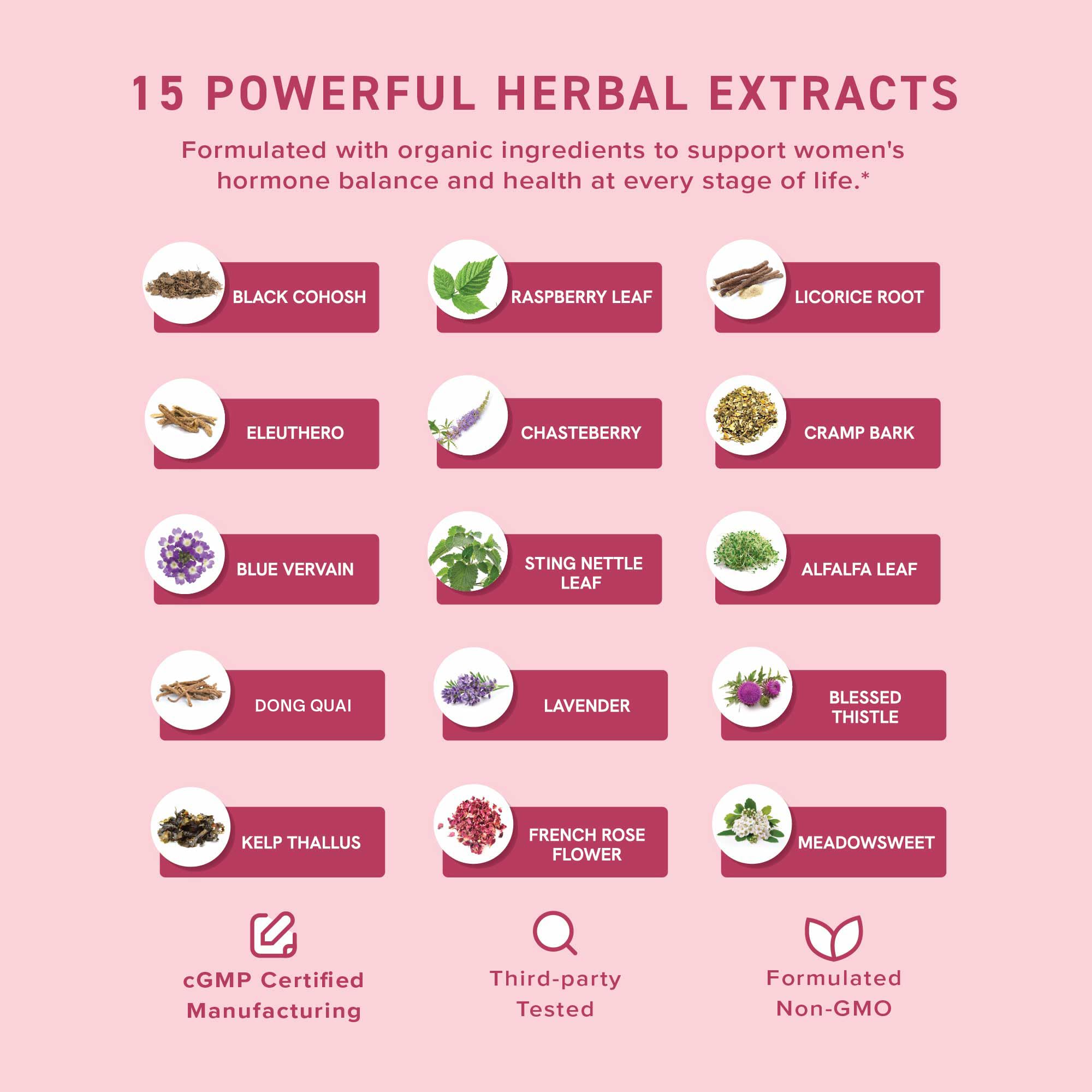 Hormone Balance Liquid Drops | with Black Cohosh, Stinging Nettle, Red Raspberry Leaf, Chasteberry & More | Menopause, Hot Flash, & PMS Relief Menstrual Herbal Support Tincture | Vegan Formula | 2oz SMNutritionAu supplements