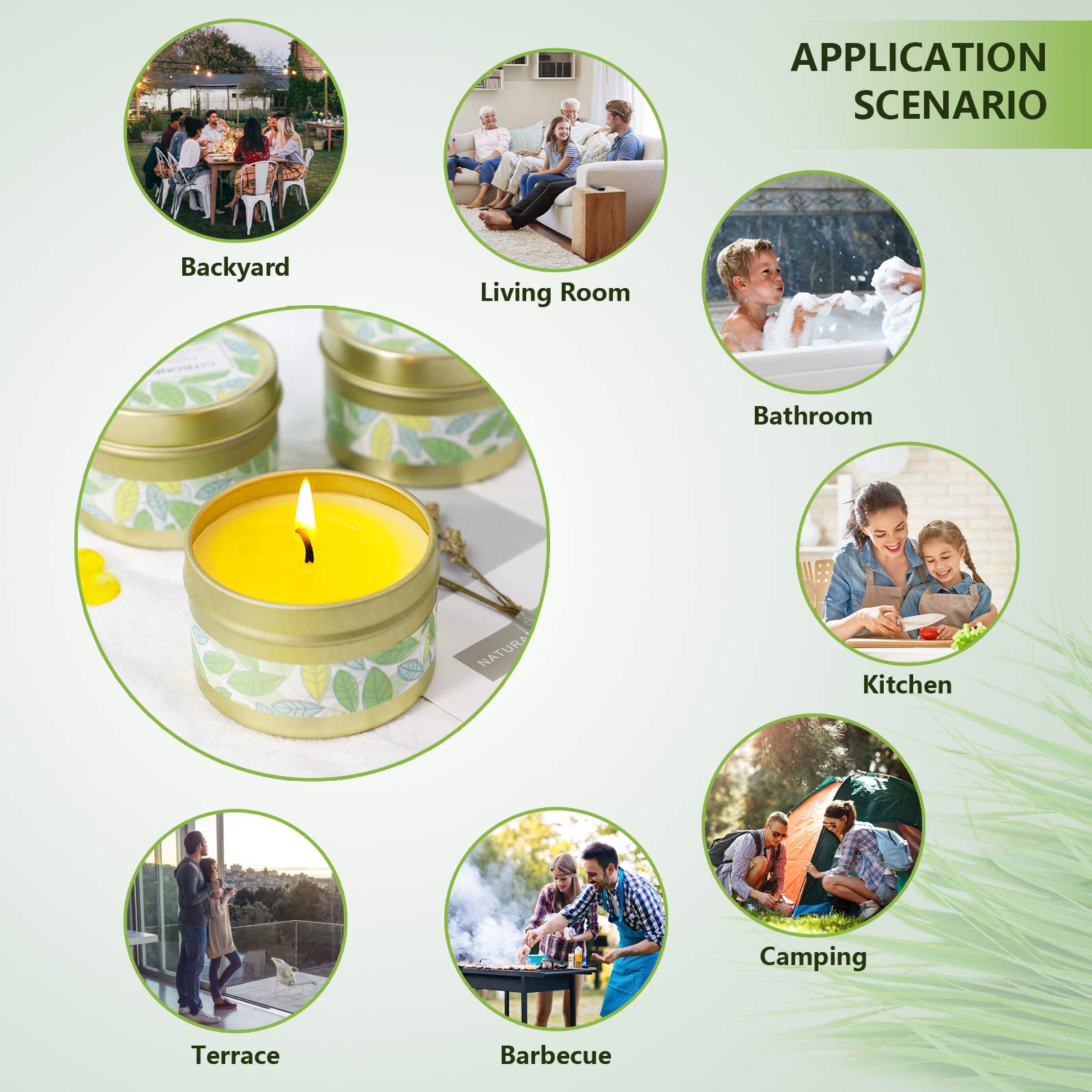 Citronella Candles Outdoor, Scented Candles, Summer Soy Wax Candles, Lemongrass Candles STRNAu supplements